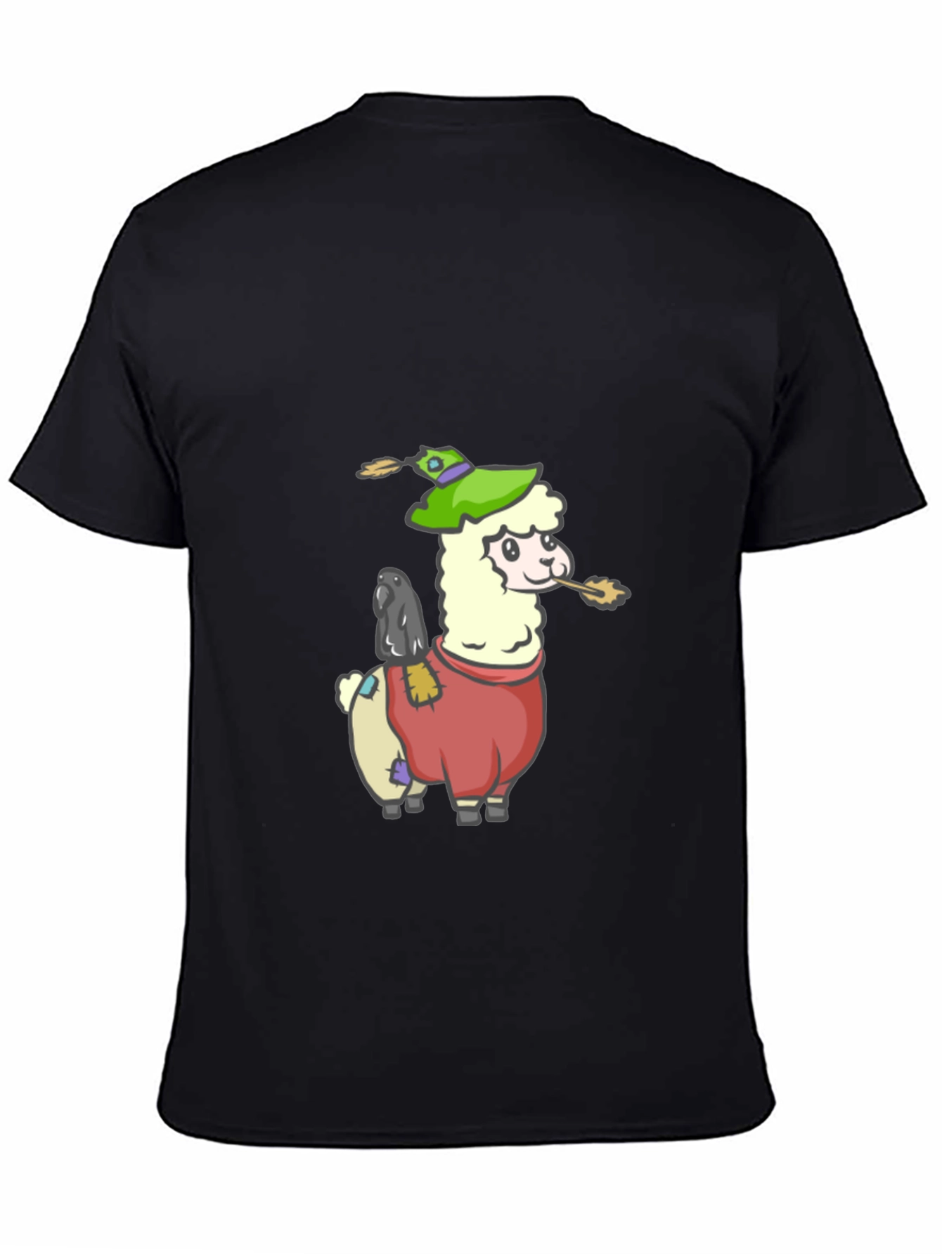 Black Llama Scarecrow Graphic Tee view 4