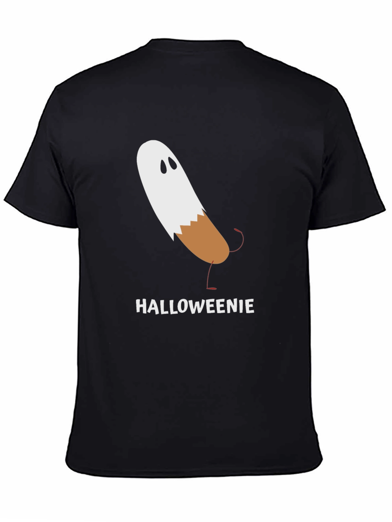 Black Halloweenie Funny Halloween T-Shirt view 4