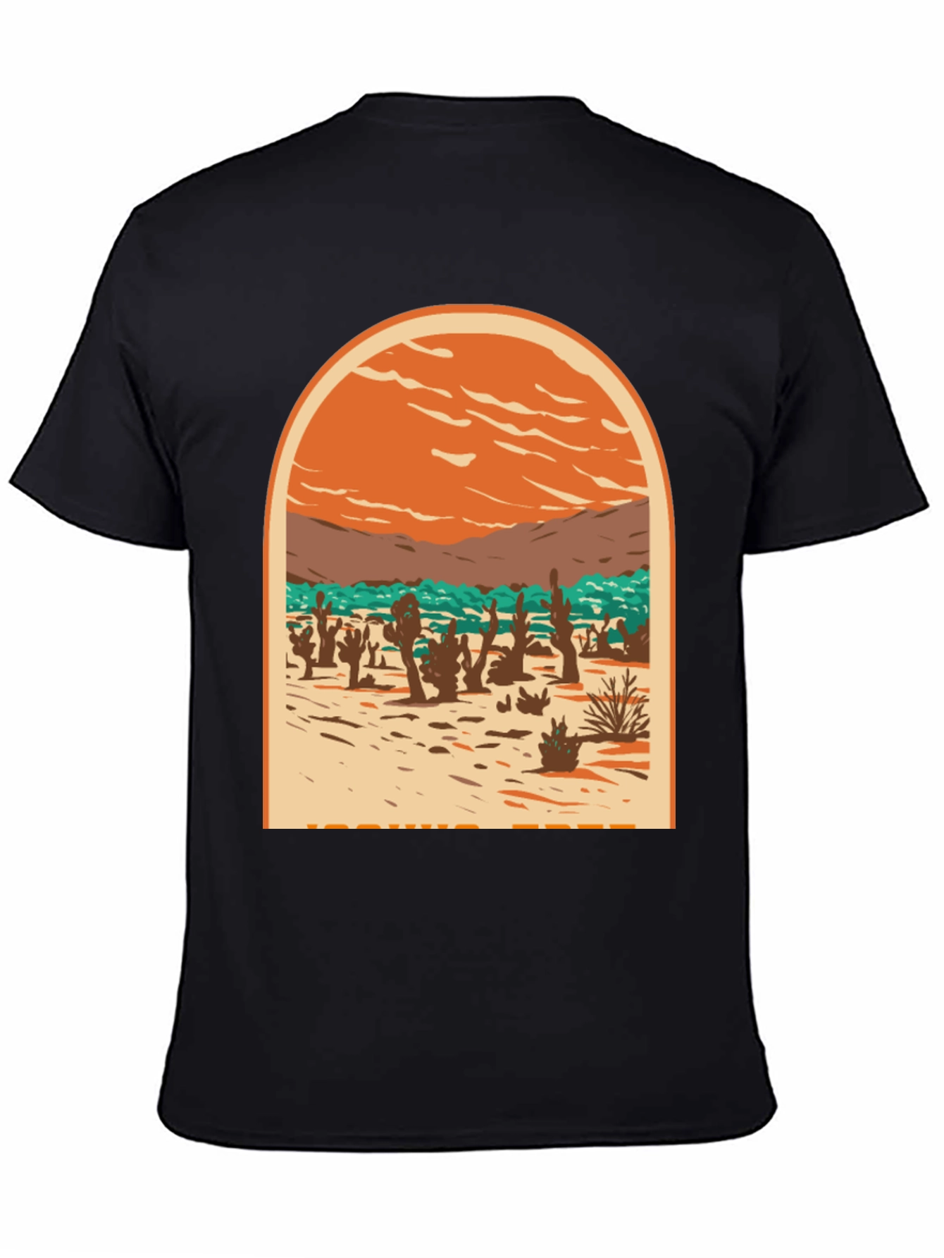 Black Desert Scene Graphic Tee - Black view 4