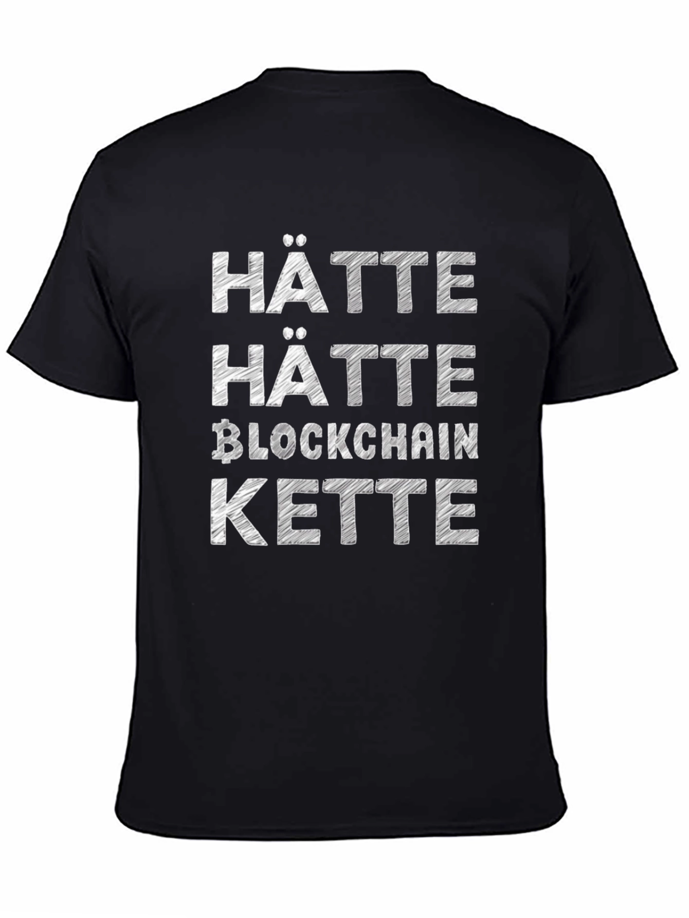 Black Hätte Hätte Blockchain Kette T-Shirt view 4