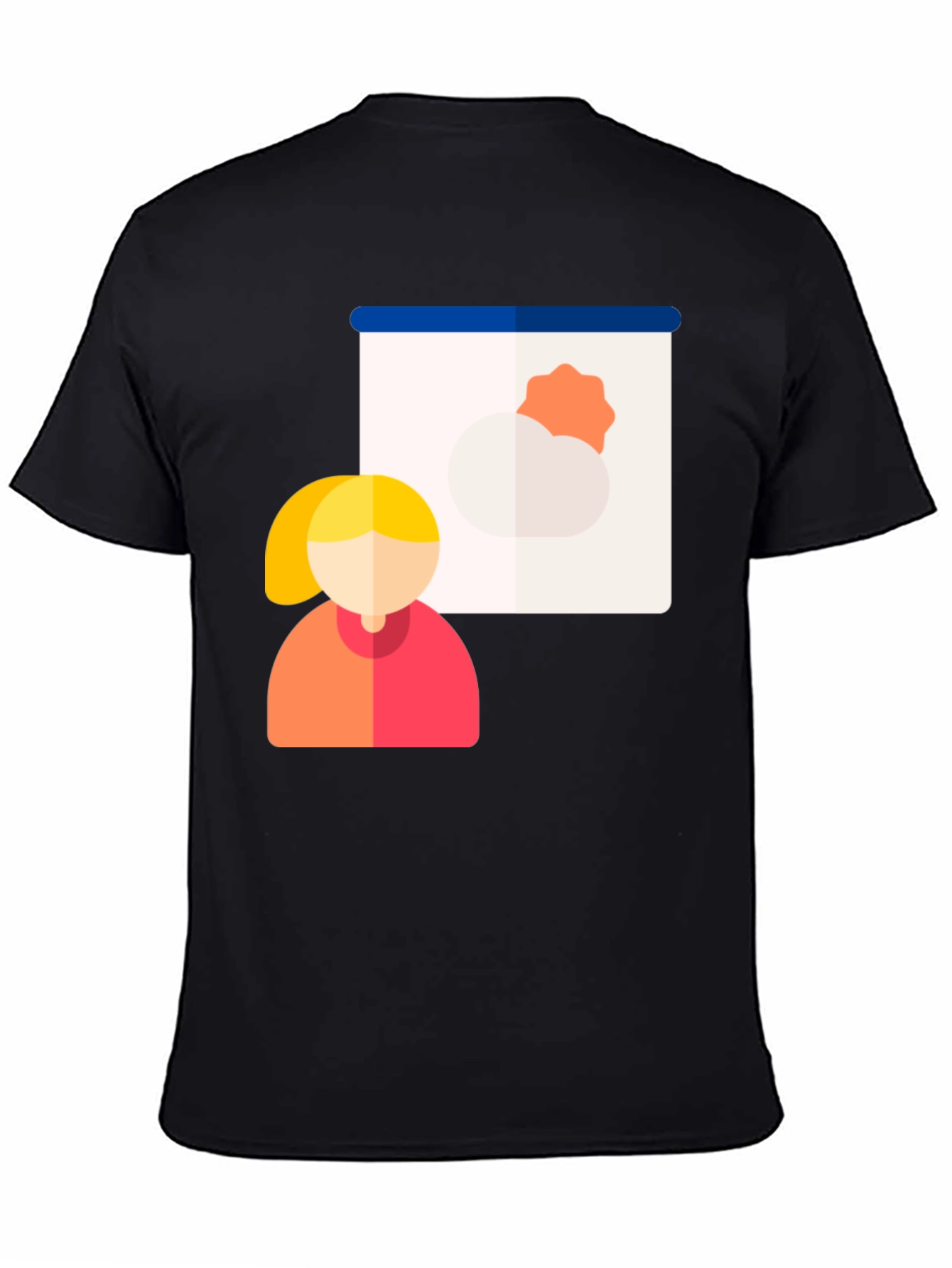 Black Weather Presenter Graphic T-Shirt view 4