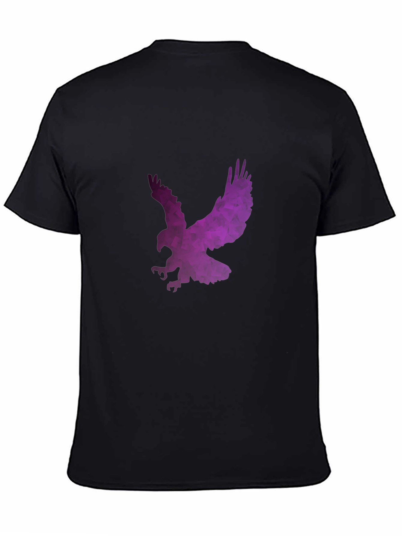 Black Geometric Eagle Graphic Black T-Shirt view 4
