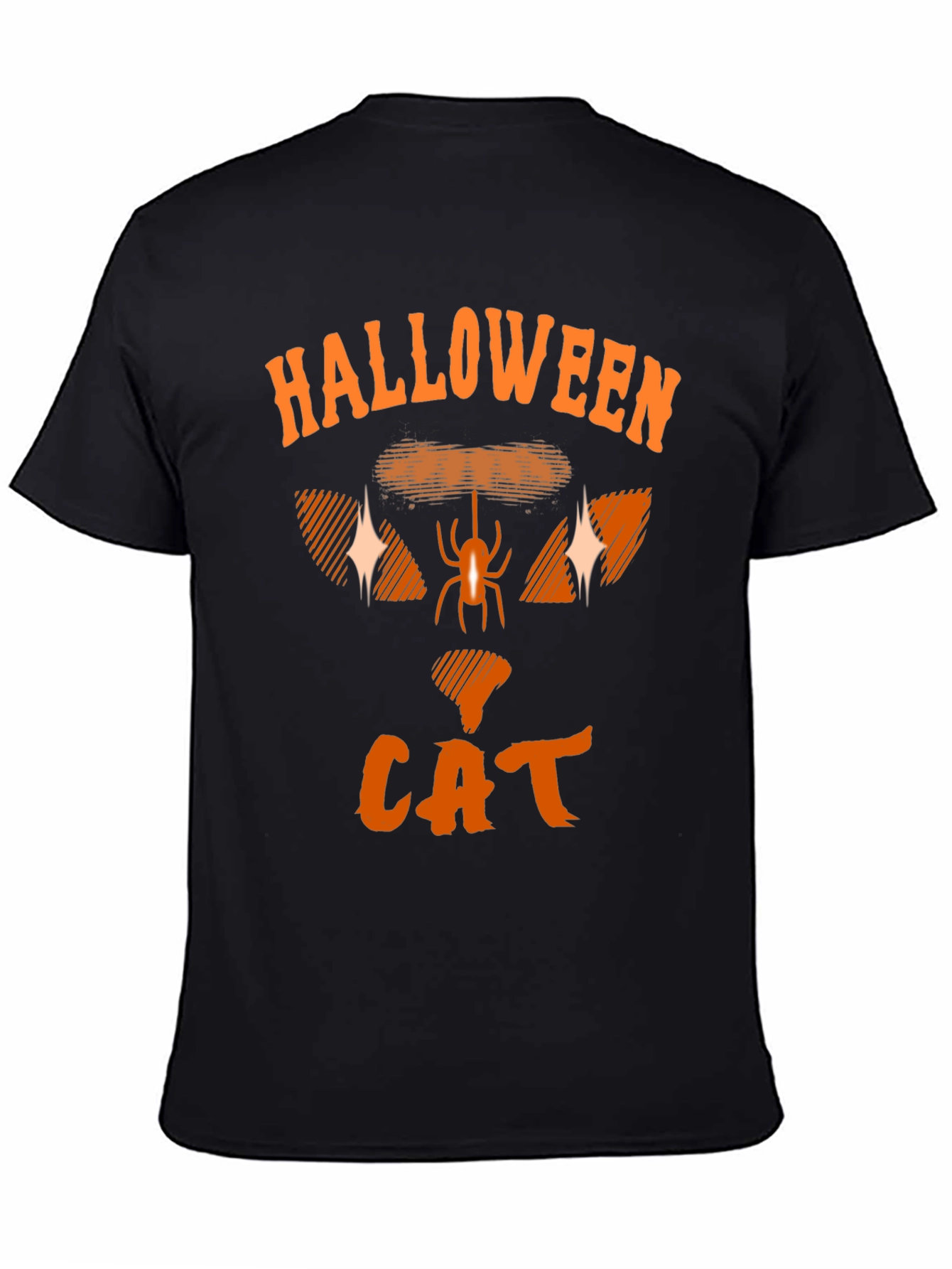 Black Halloween Cat T-Shirt - Spooky Season Apparel view 4