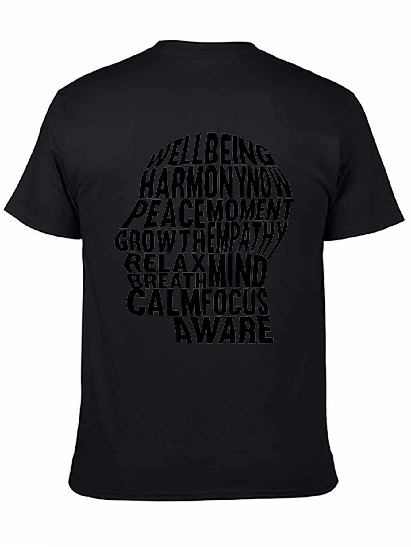 Black Wellbeing Harmony Mind T-Shirt view 4