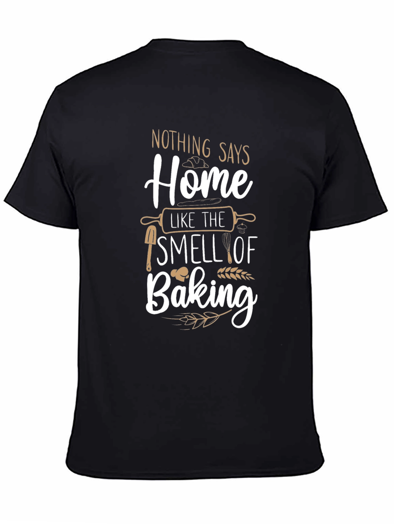 Black Home Baking T-Shirt - Soft Cotton Blend, Baker's Gift view 4