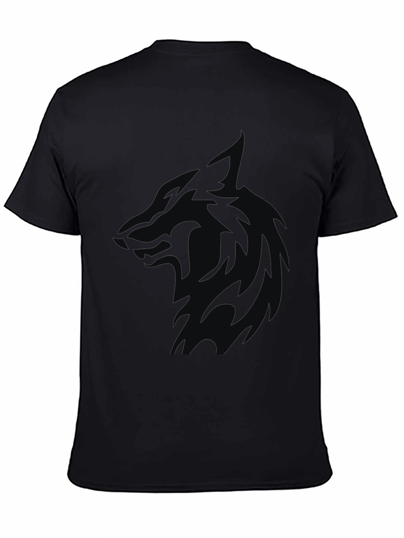 Black Stealth Wolf Graphic Tee - Mens Black T-Shirt view 4