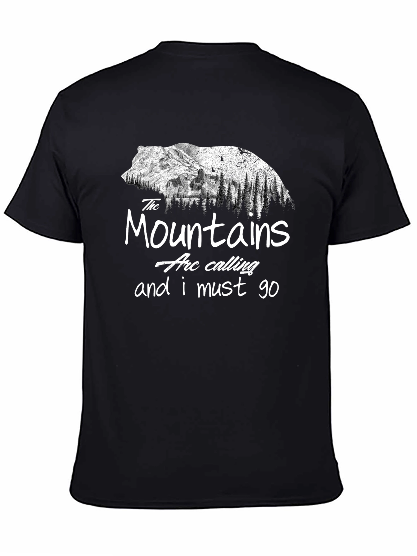 Black Mountains Calling Black Graphic Tee view 4