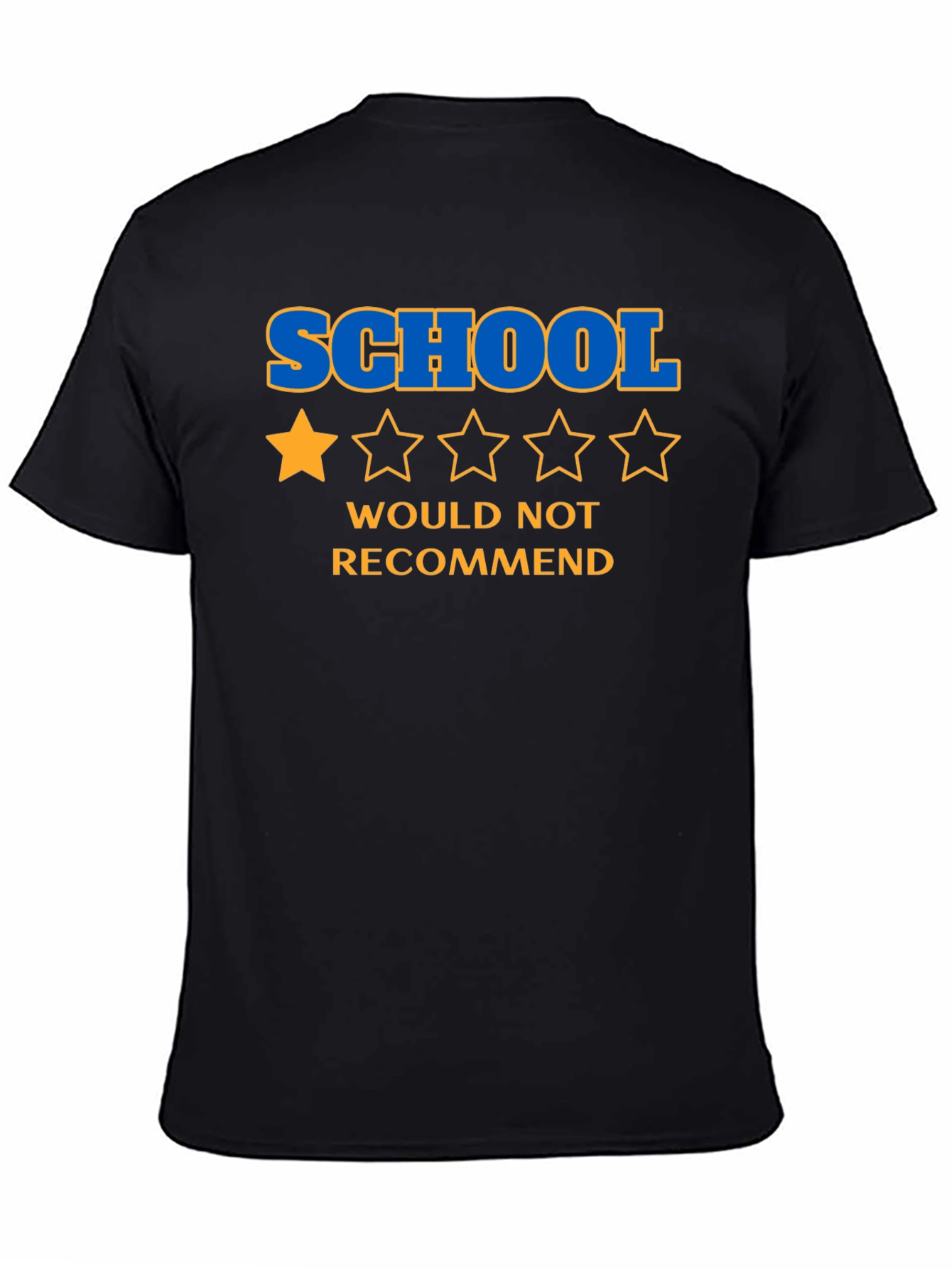 Black School One-Star Review Graphic Tee view 4