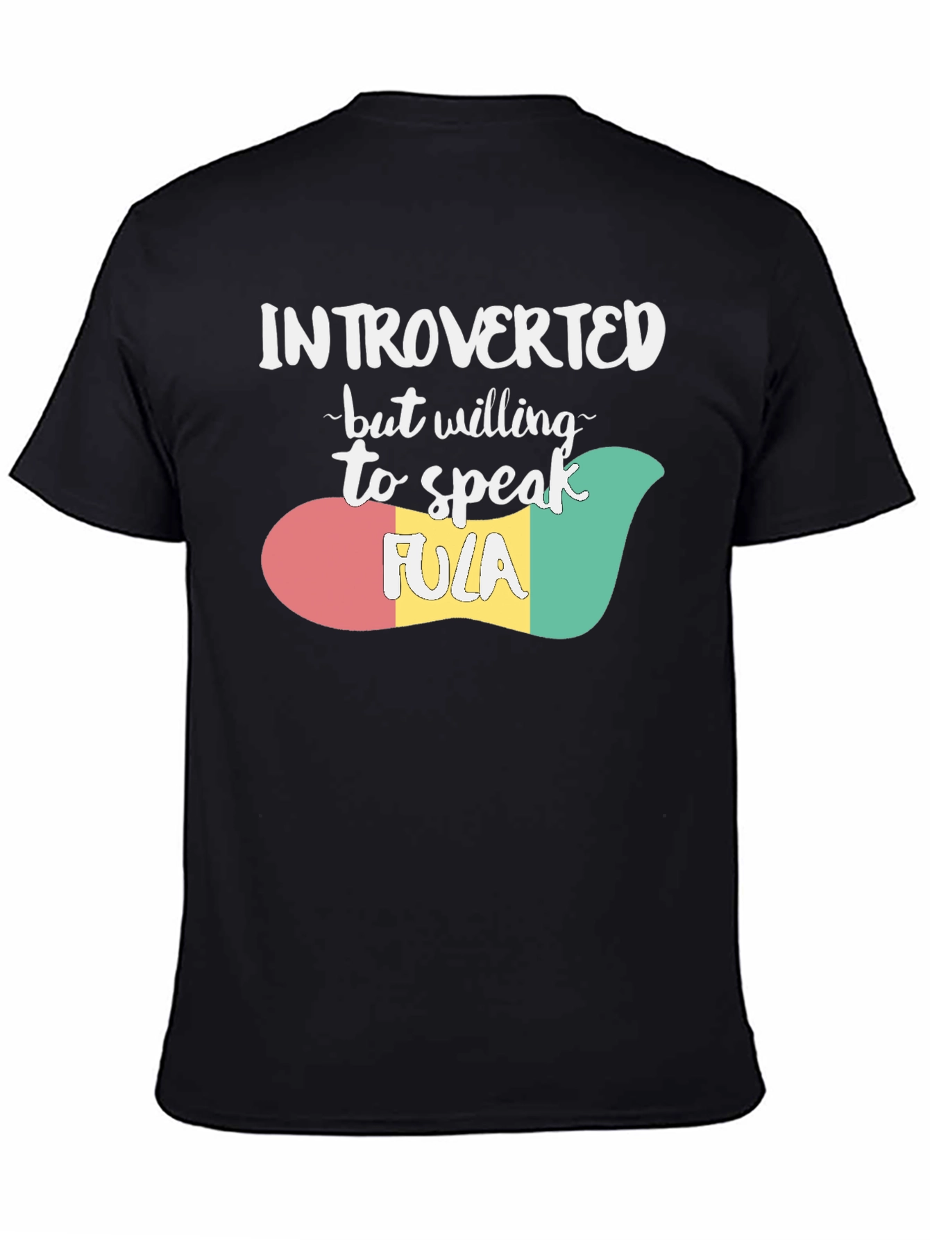 Black Introverted Fula T-Shirt view 4