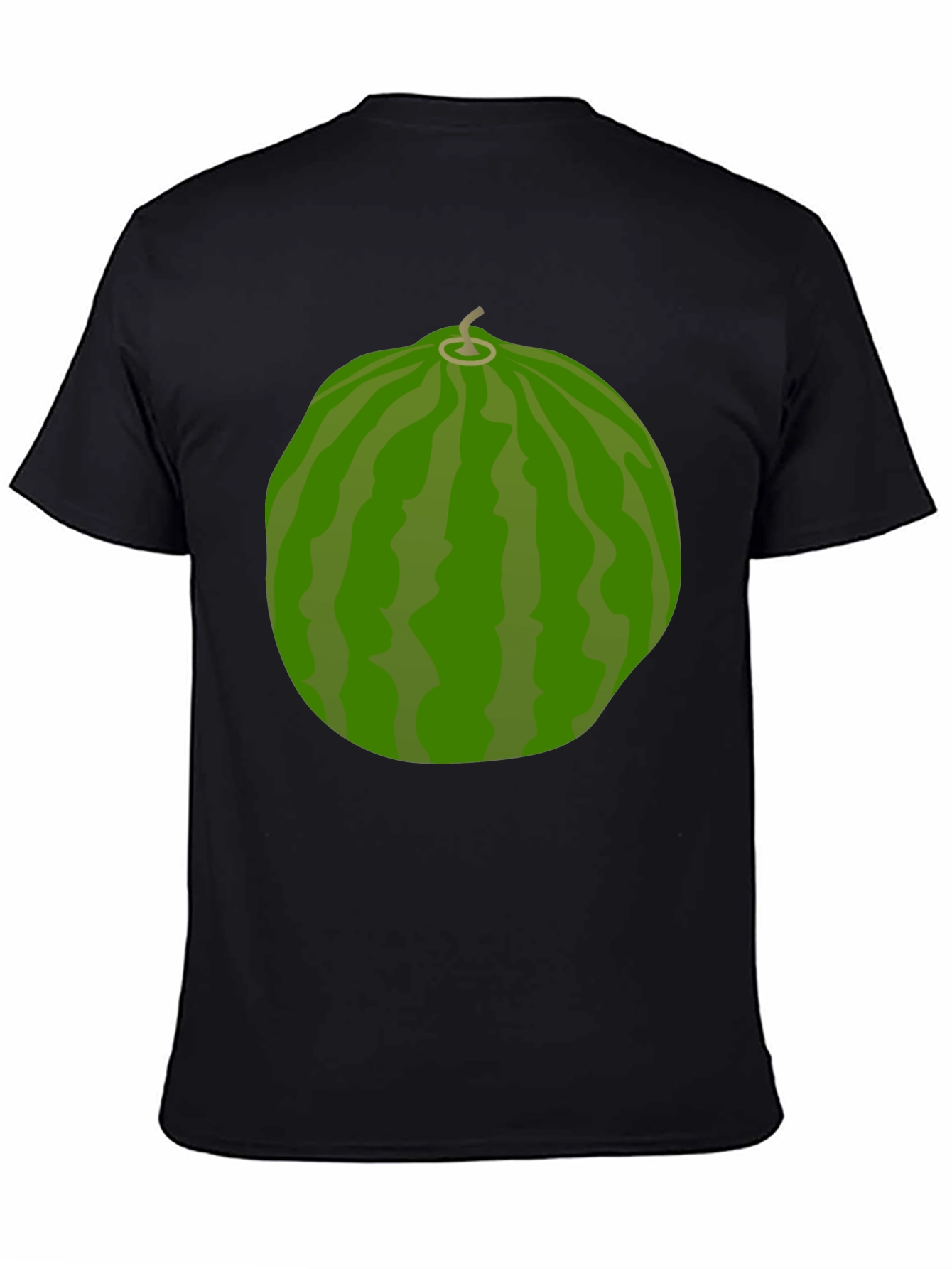 Black Watermelon Graphic T-Shirt - Novelty Fruit Tee view 4
