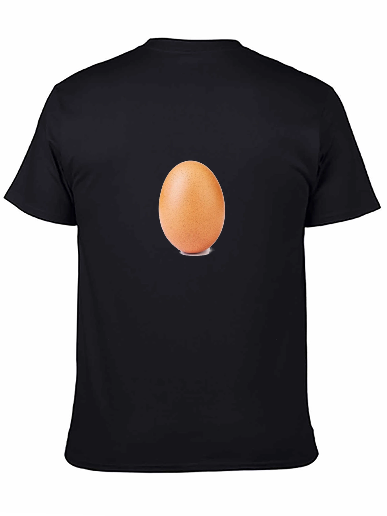 Black Egg-cellent Black T-Shirt - Funny Foodie Tee view 4