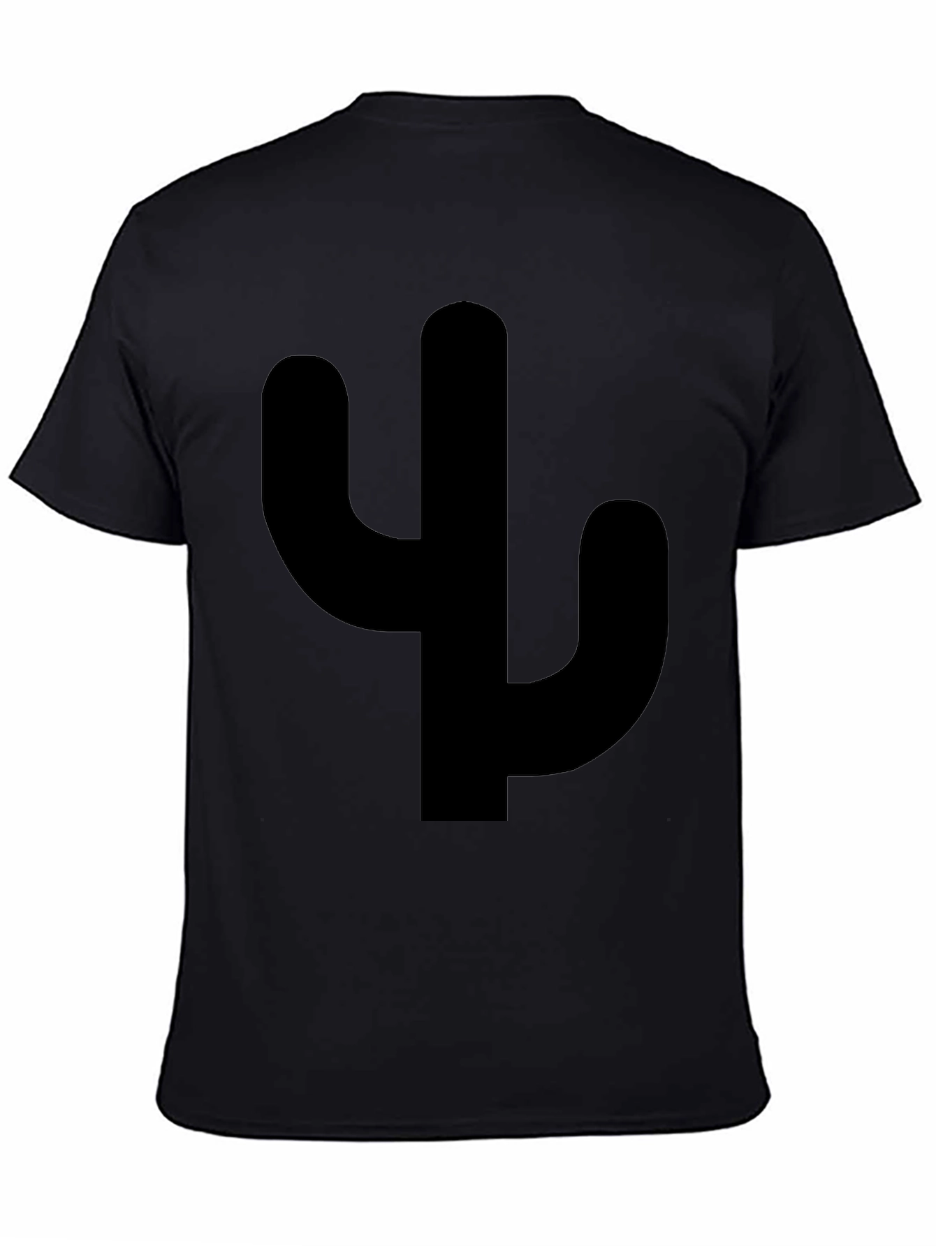 Black Cactus Silhouette Graphic Tee - Casual Style view 4