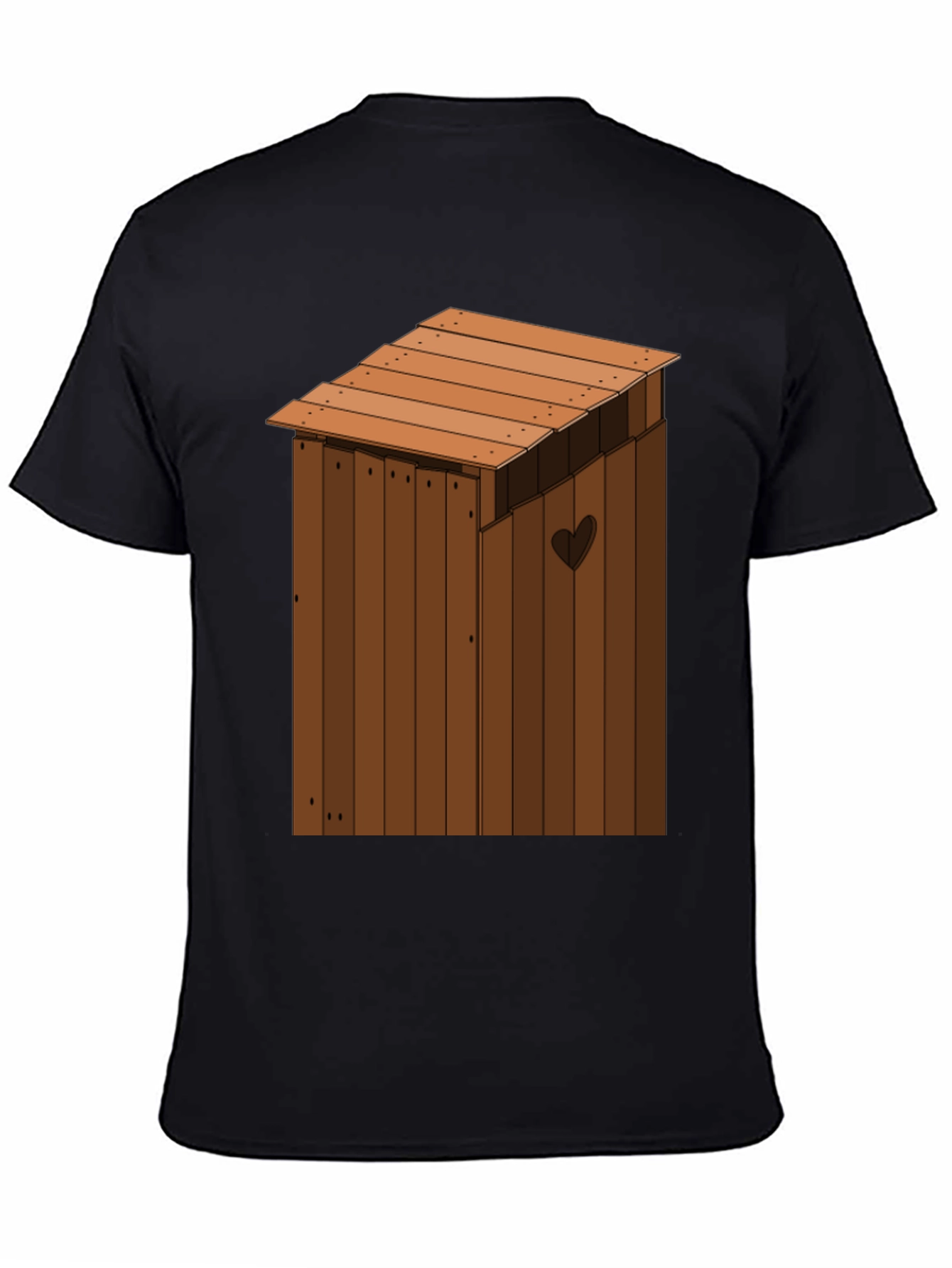 Black Outhouse Humor Novelty T-Shirt view 4