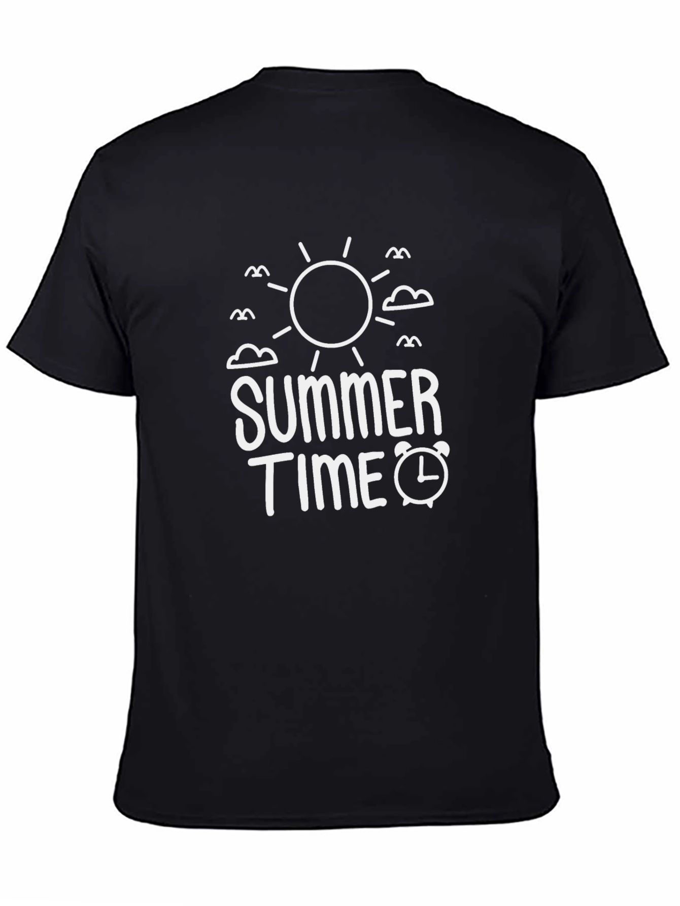 Black Summer Time Graphic Print Tee view 4