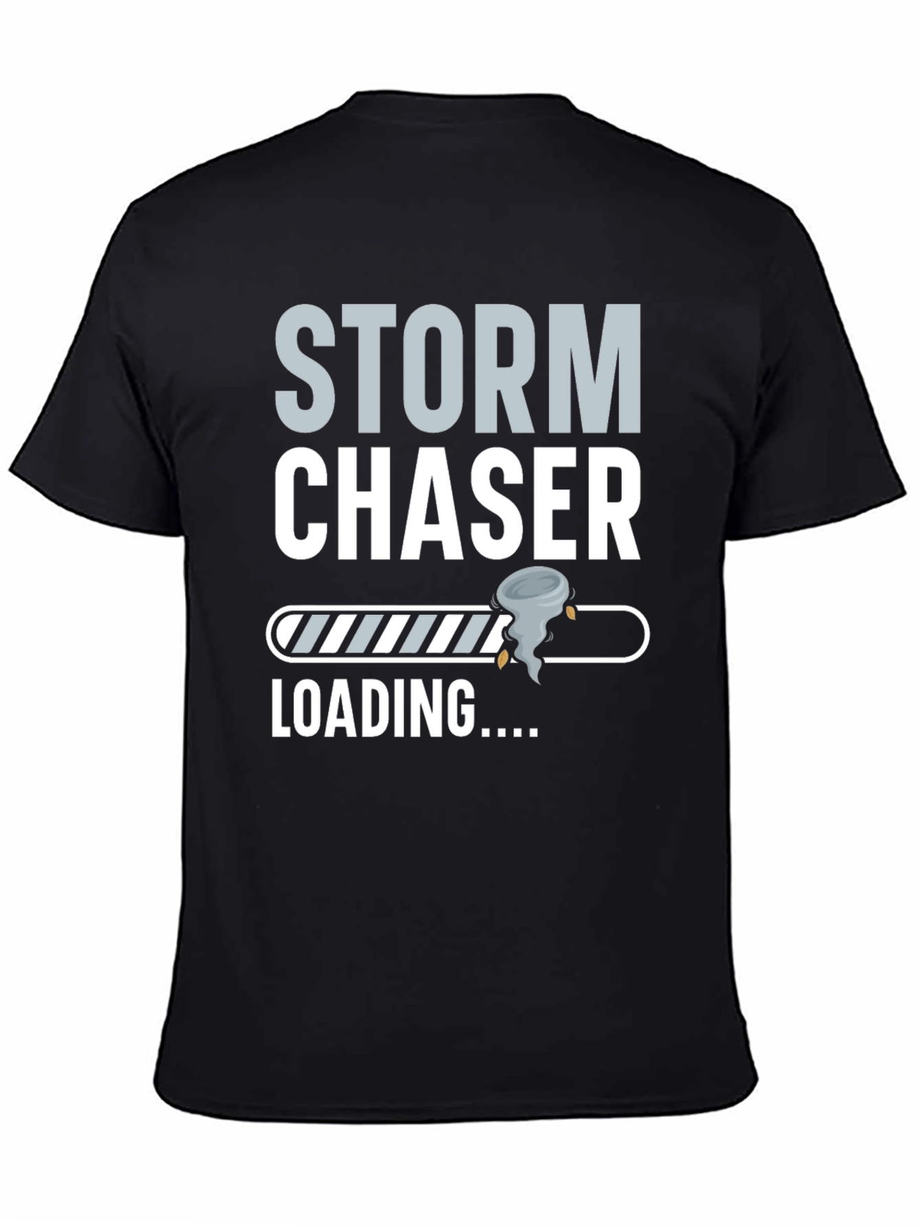 Black Storm Chaser Loading T-Shirt view 4