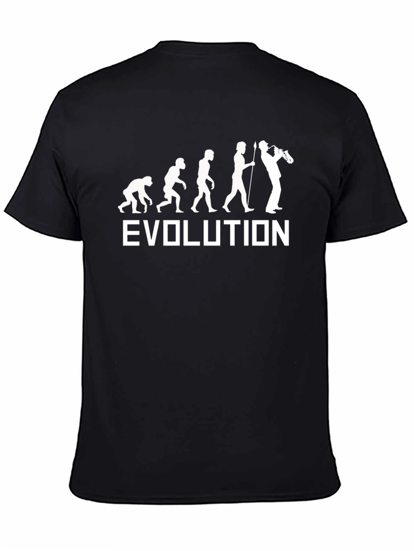 Black Evolution Saxophone T-Shirt - Black view 4