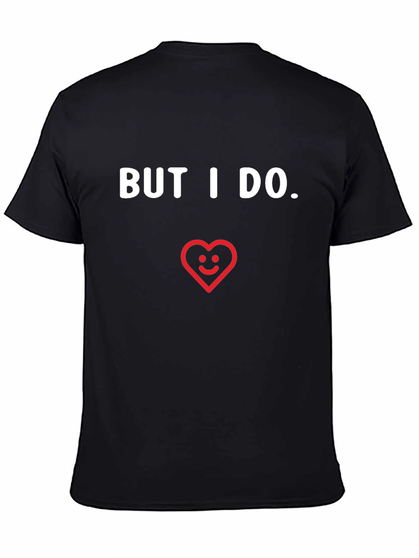 Black But I Do T-Shirt, Heart Graphic, Mens Short Sleeve Tee view 4