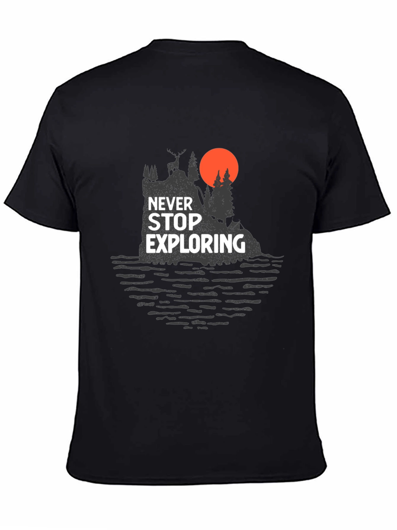 Black Never Stop Exploring Graphic Tee - Adventure Awaits view 4