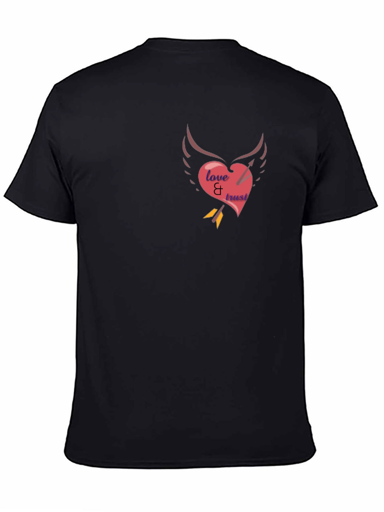 Black Love & Trust Heart Arrow Tee view 4