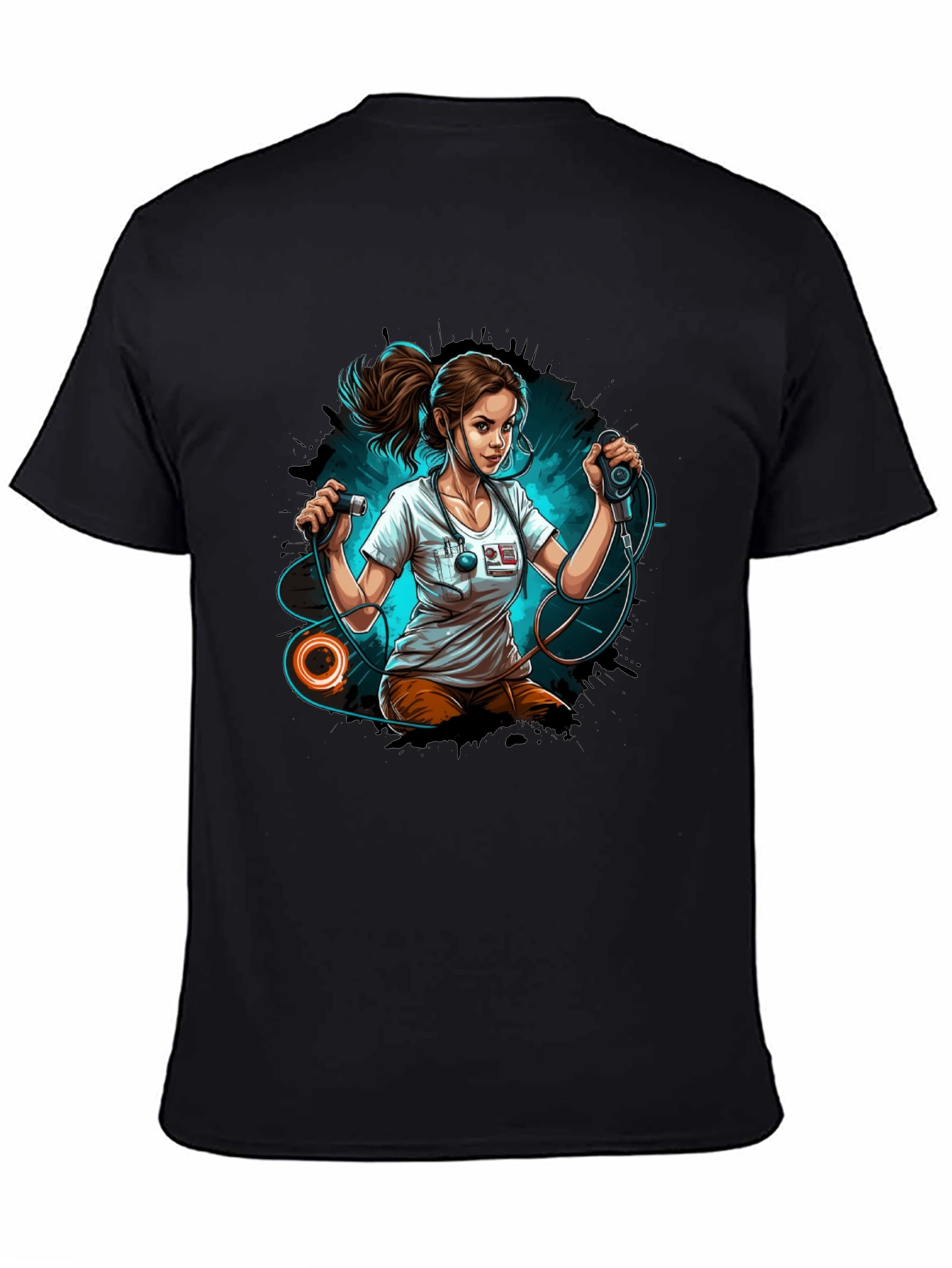 Black Nurse T-Shirt - Fitness Professional Graphic Tee view 4