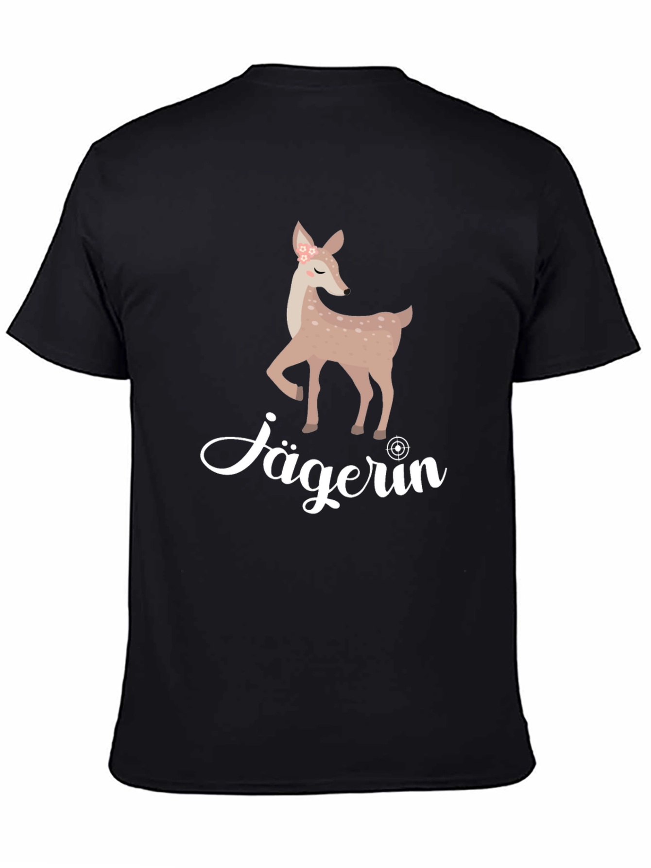 Jägerin Deer Graphic Tee - Black Cotton T-Shirt - 4