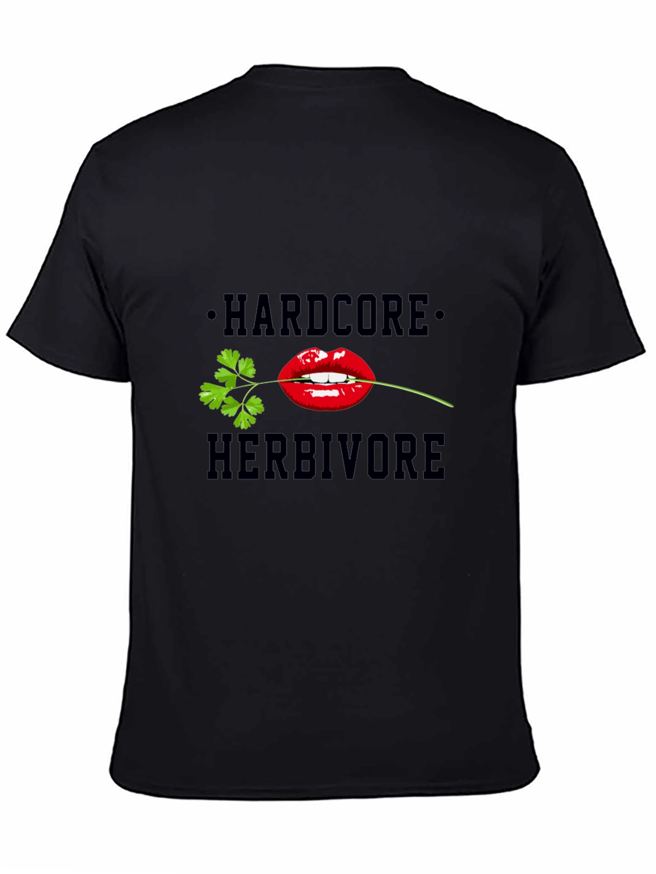 Black Hardcore Herbivore Graphic Tee - Black view 4