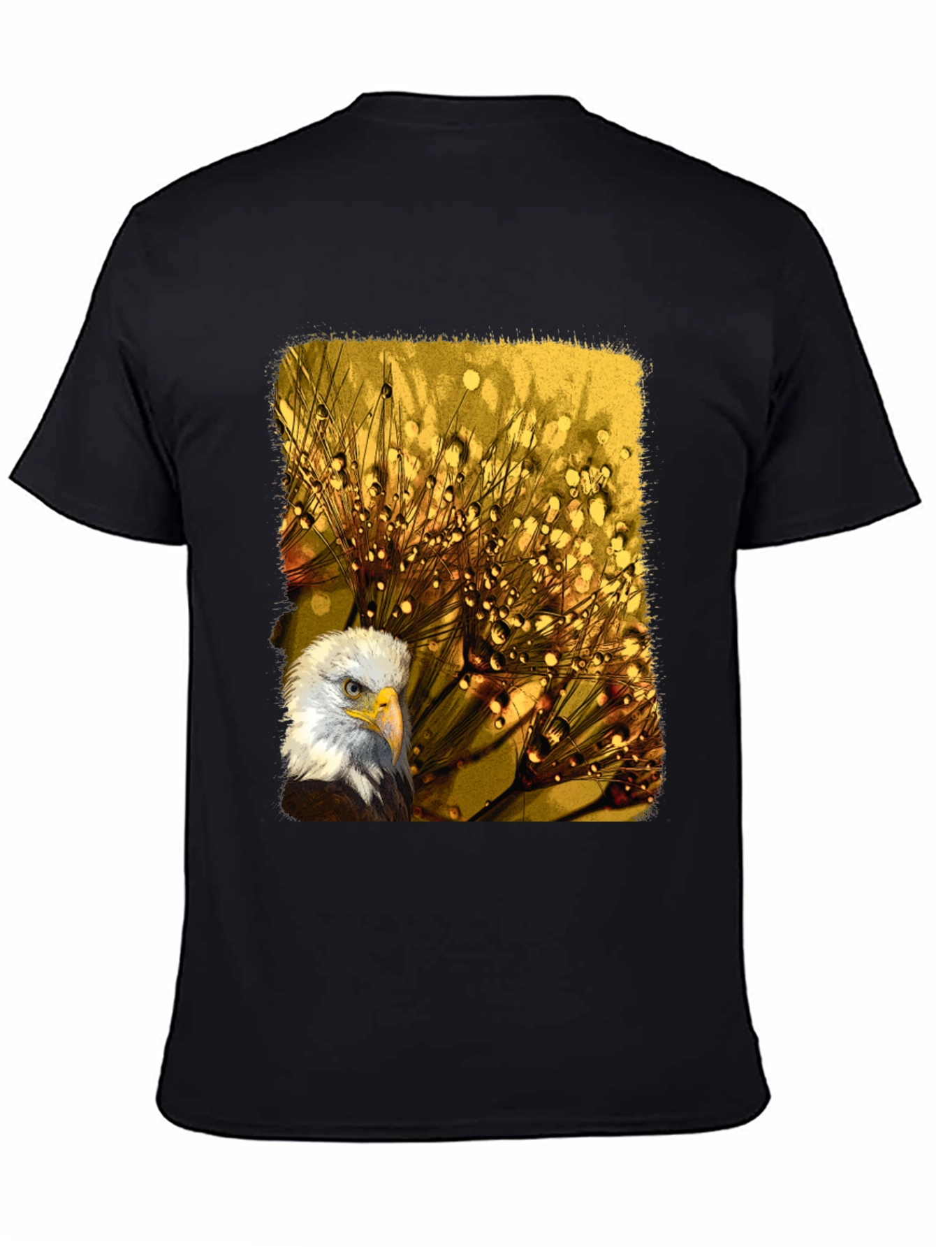 Black Eagle Dewdrop T-Shirt - Unique Design view 4