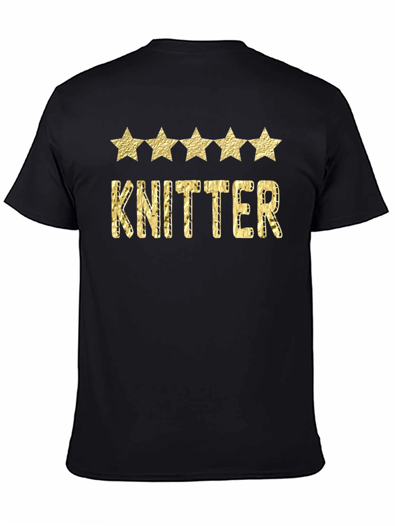 Knitter Five Star Black Graphic Tee - 4