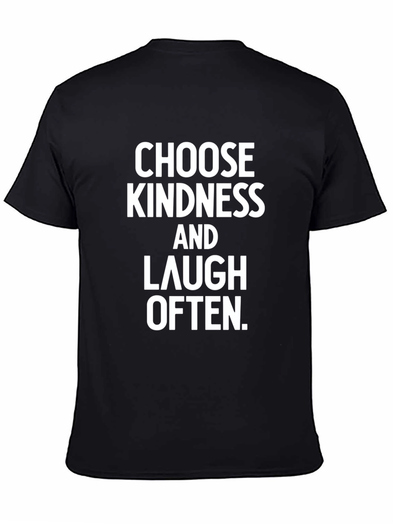 Black Choose Kindness & Laugh Often Graphic Tee - Black view 4