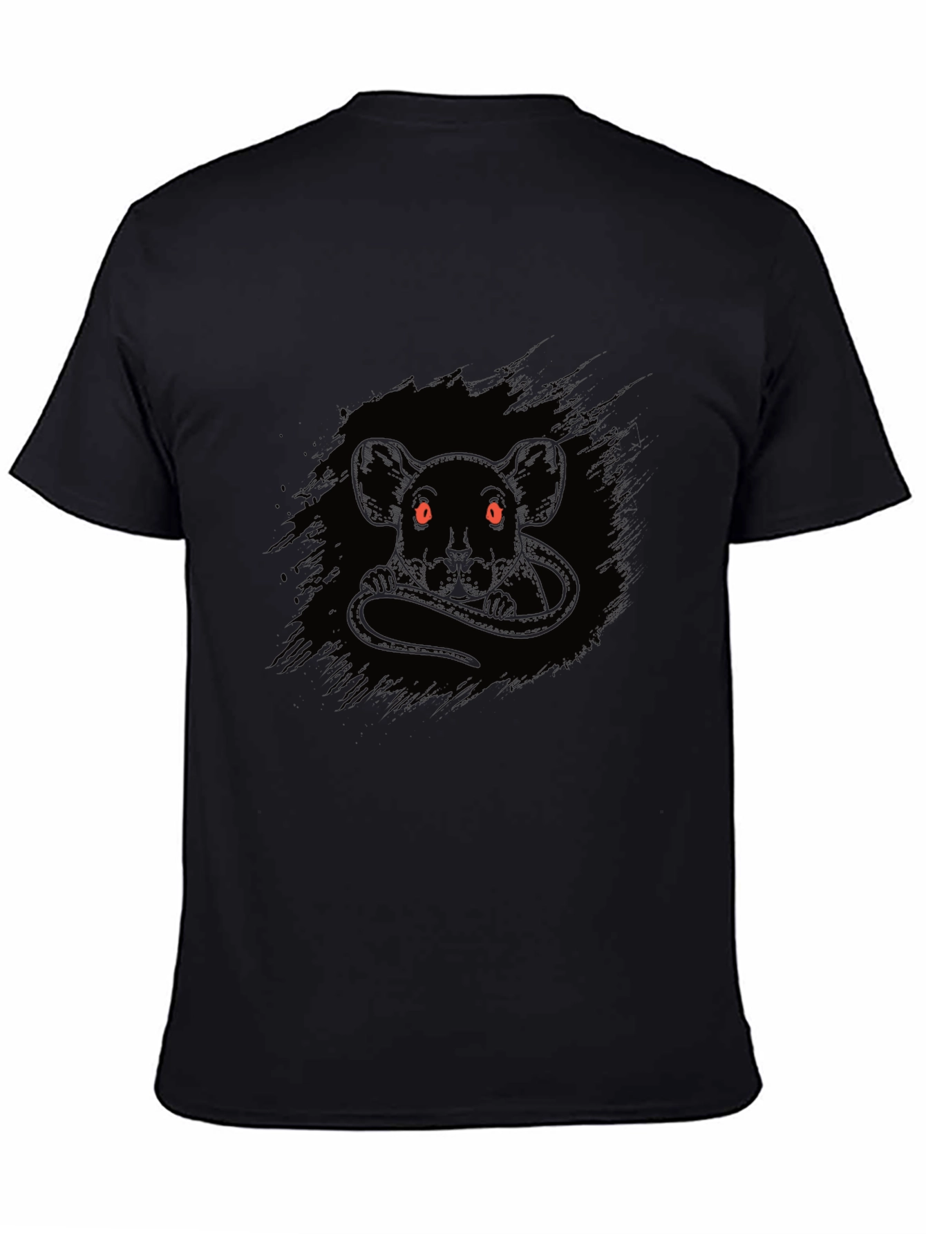 Black Rat Graphic Black T-Shirt view 4