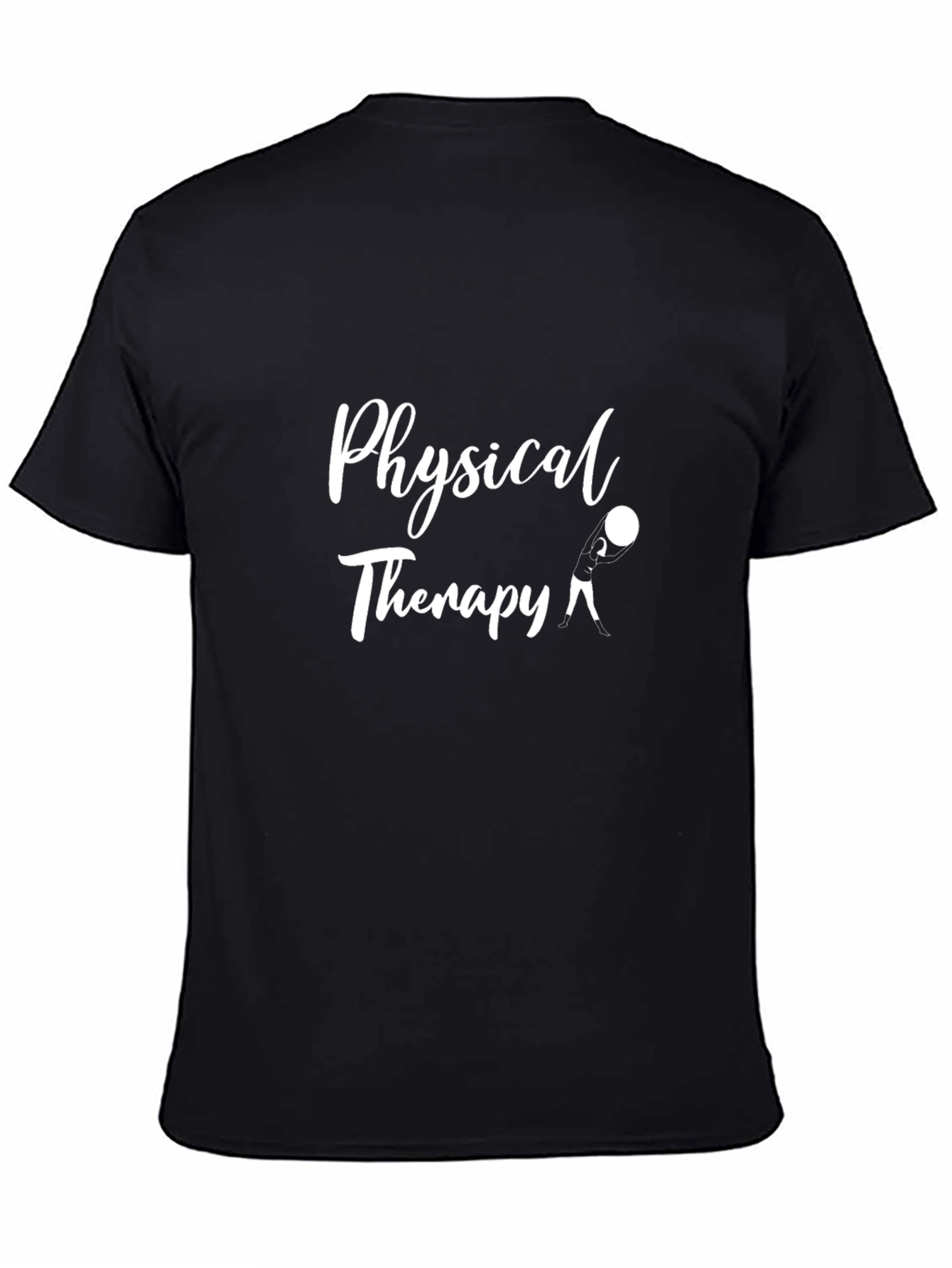 Black Physical Therapy T-Shirt - Black, Casual Wear view 4