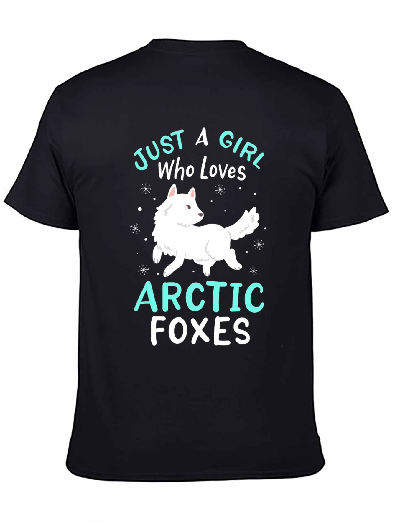 Black Arctic Foxes Graphic Tee: Just a Girl Who Loves Foxes view 4