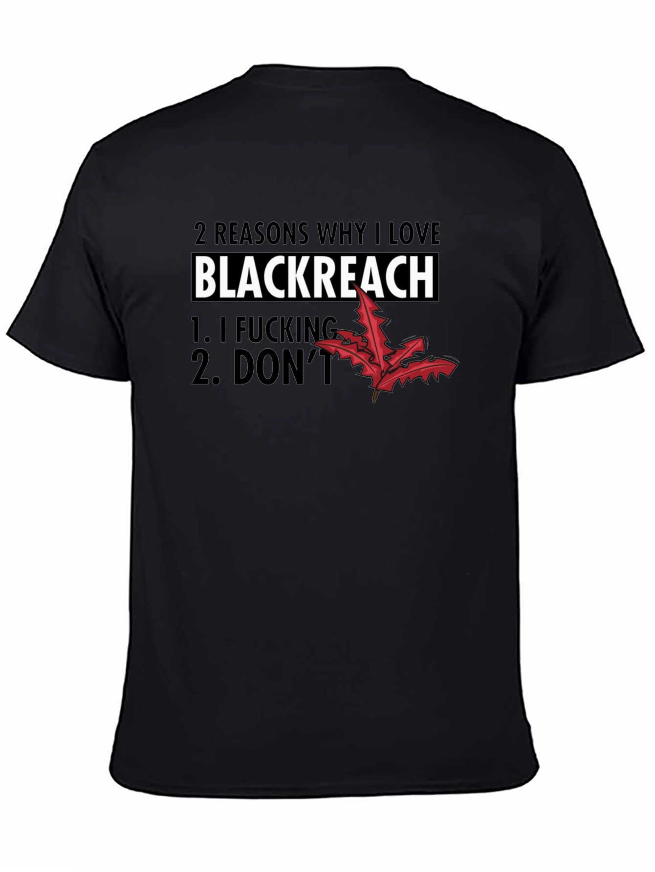 Black Blackreach Funny Graphic T-Shirt view 4