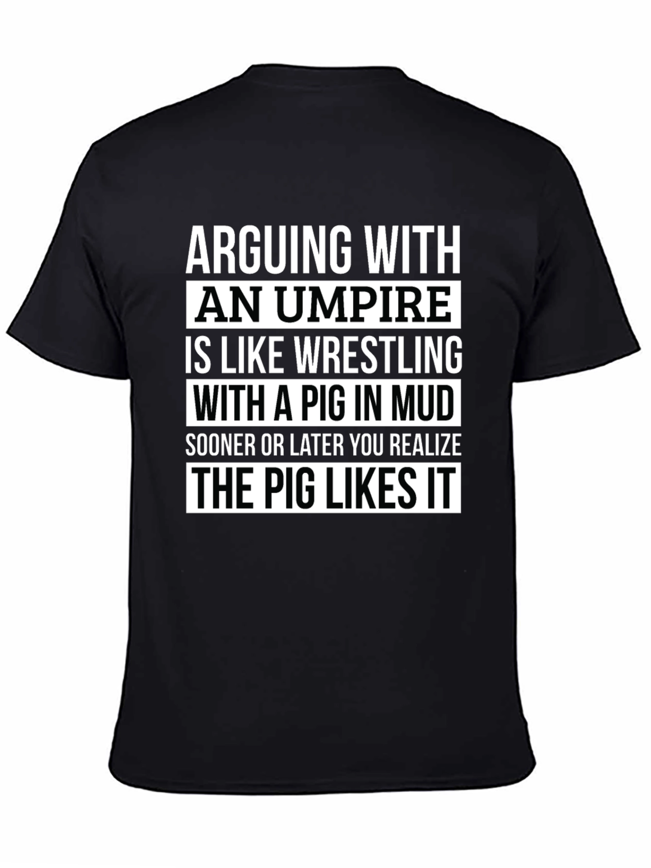 Black Arguing with Umpire Funny T-Shirt view 4