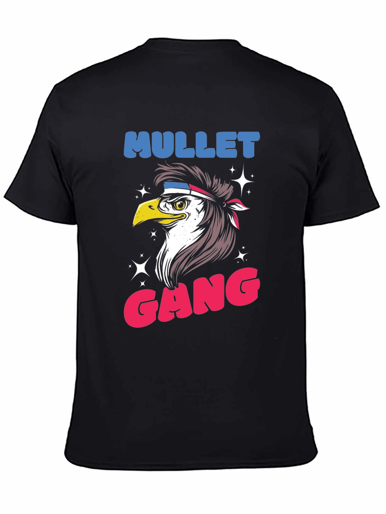 Black Mullet Gang Eagle Graphic Tee - Black view 4
