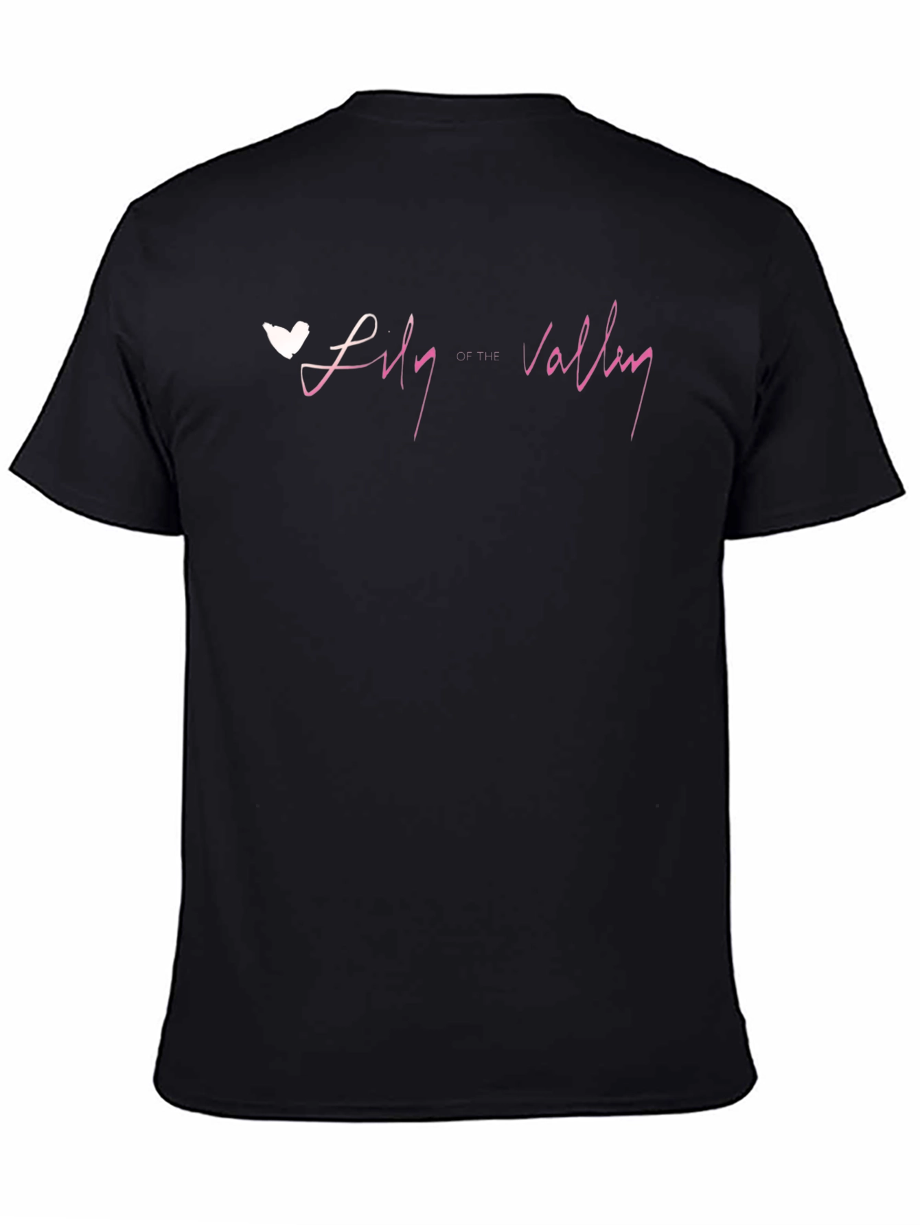 Black Lily of the Valley Heart Graphic Tee view 4