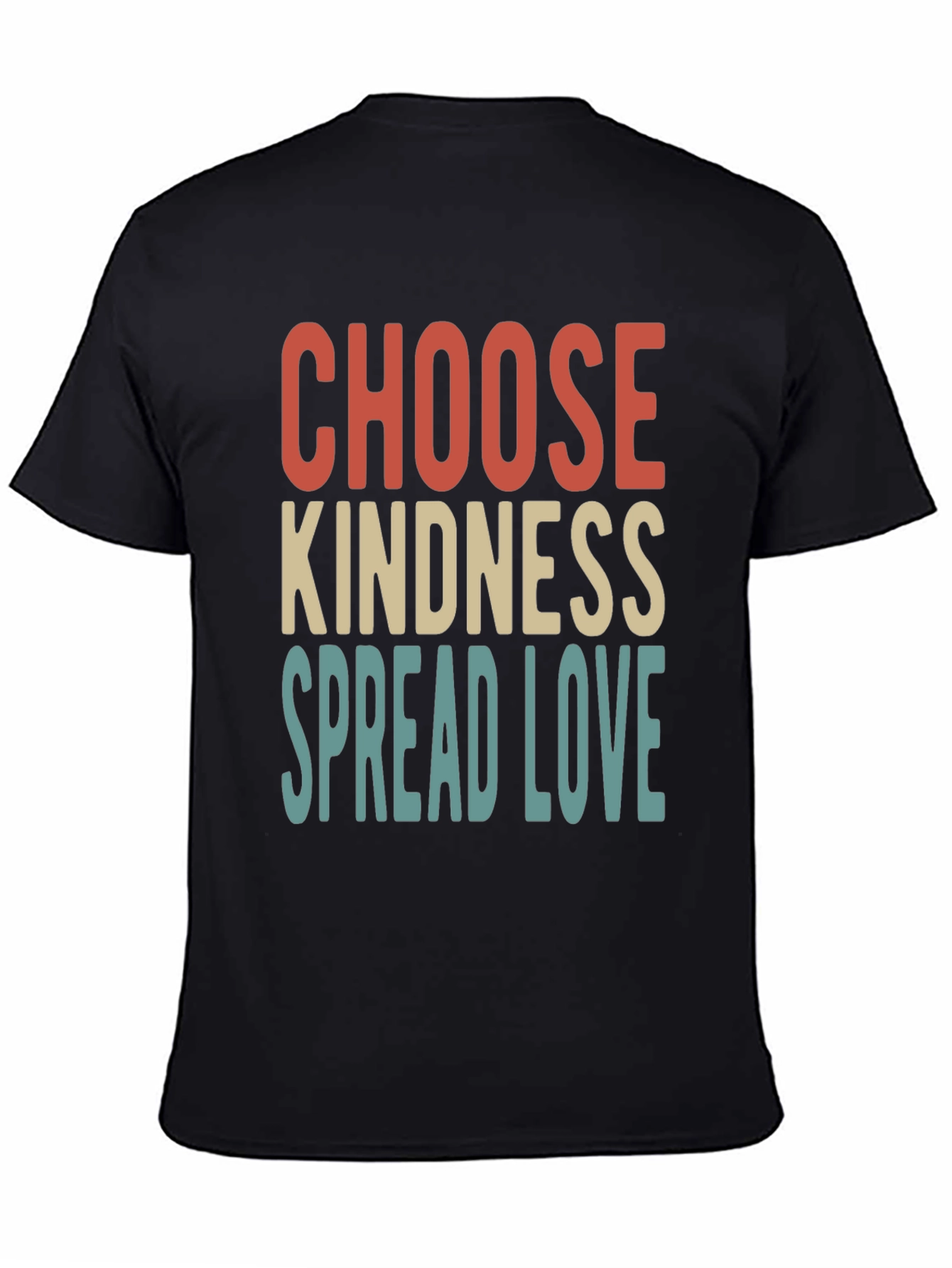 Black Choose Kindness Graphic Tee - Spread Love T-Shirt view 4