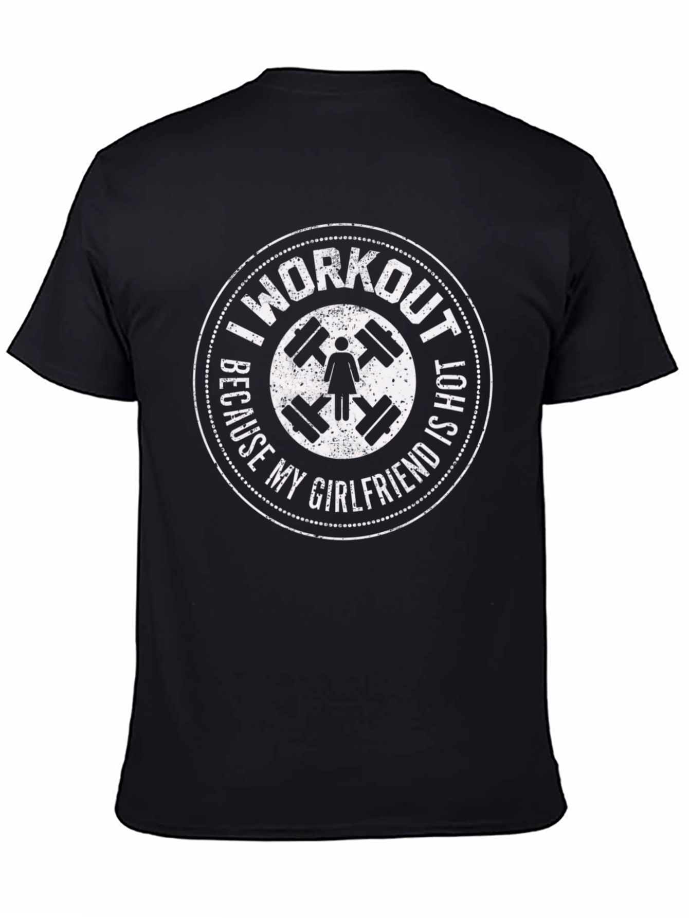 Black Workout Girlfriend Hot Gym T-Shirt view 4