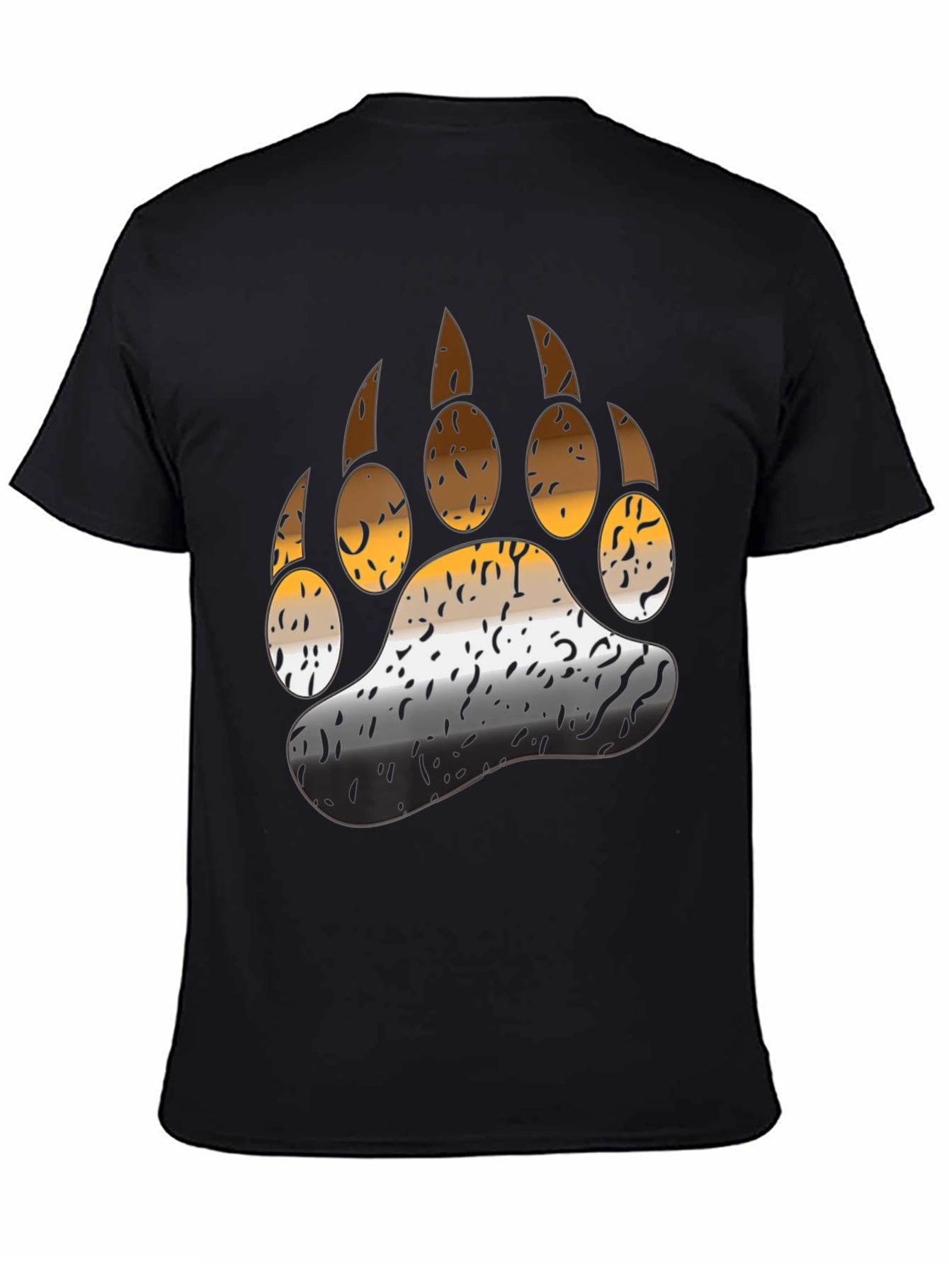 Black Bear Pride Paw T-Shirt - Black view 4