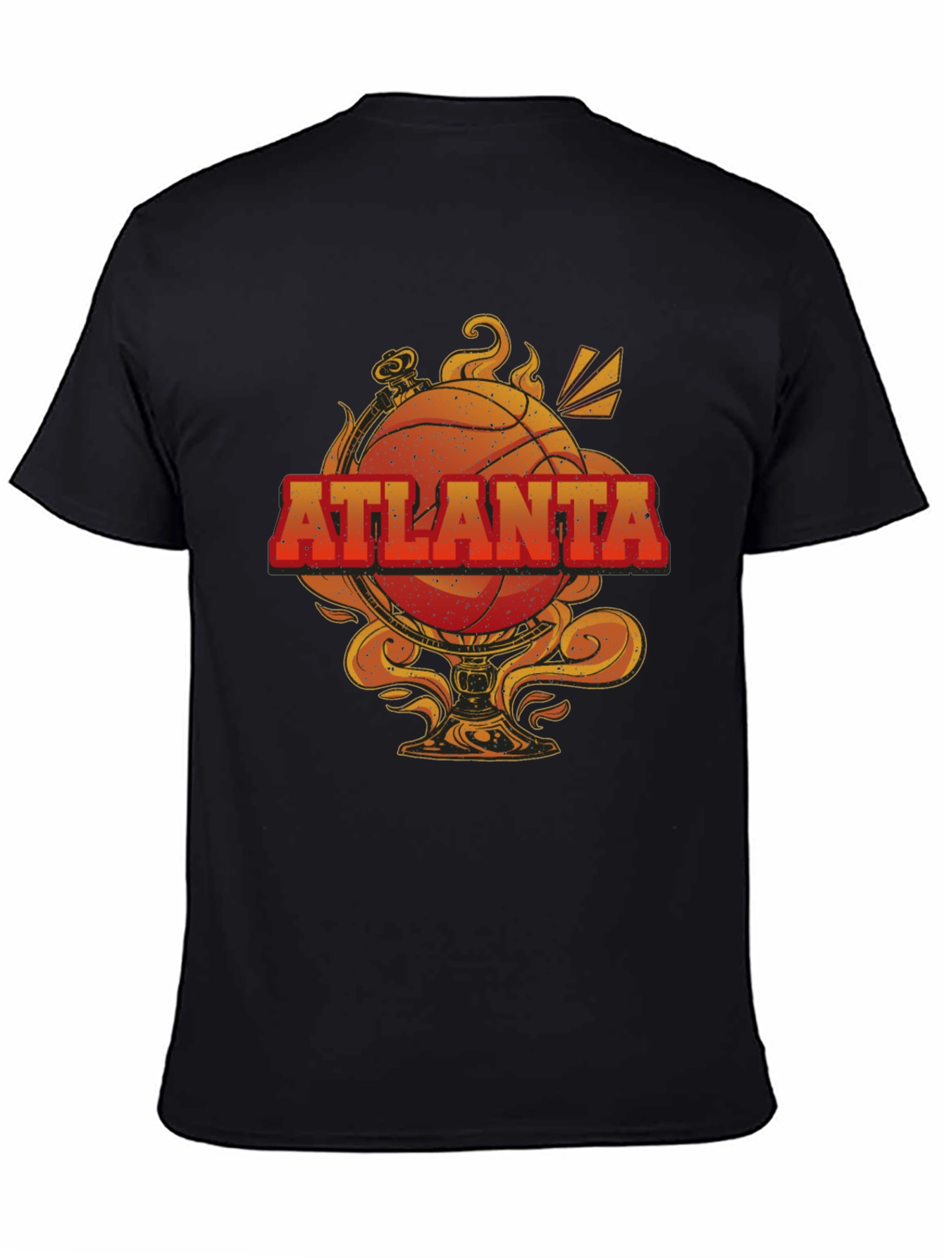 Black Atlanta Basketball Graphic Tee - Retro Style view 4