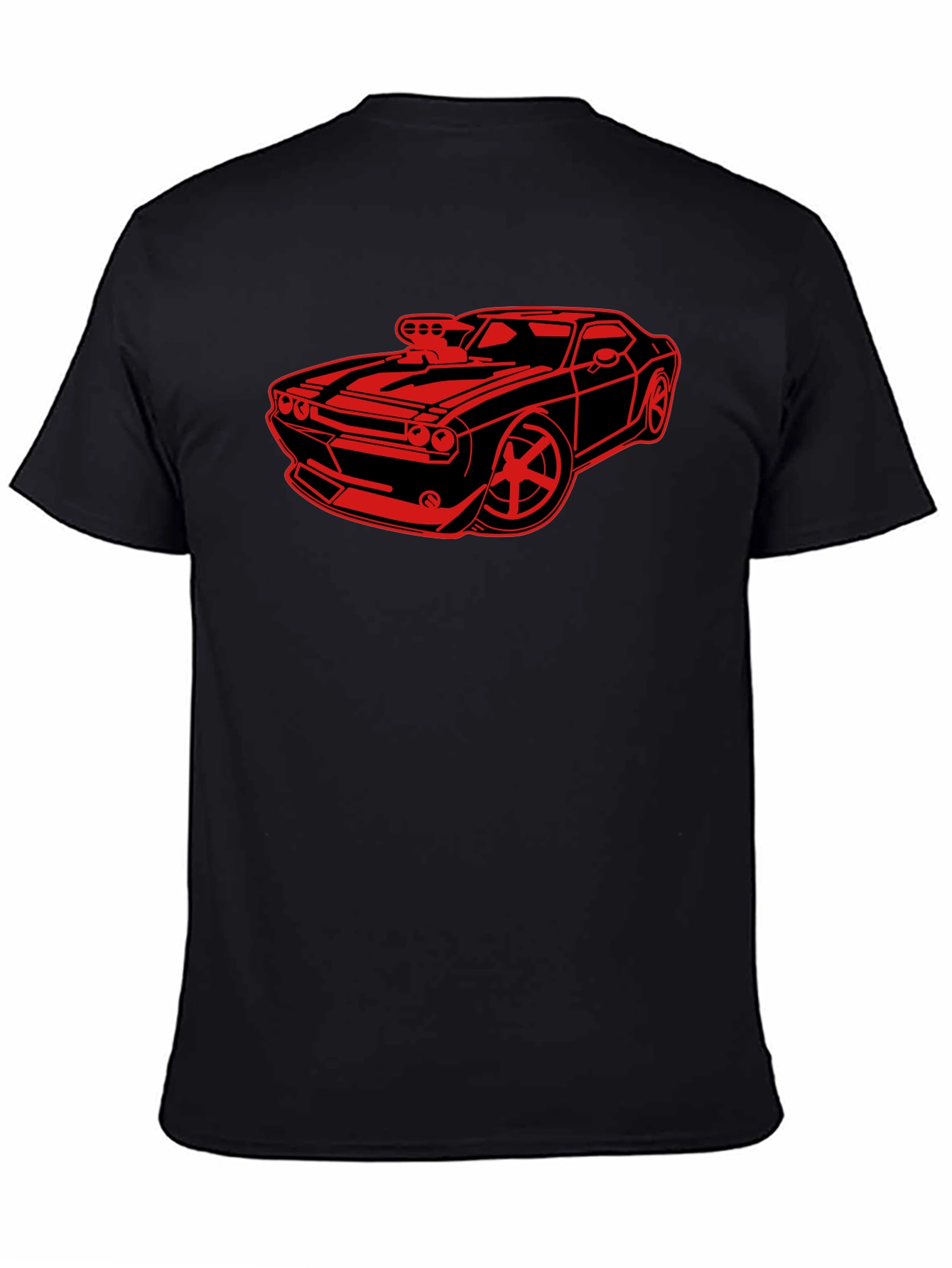 Black Car Graphic Black T-Shirt view 4