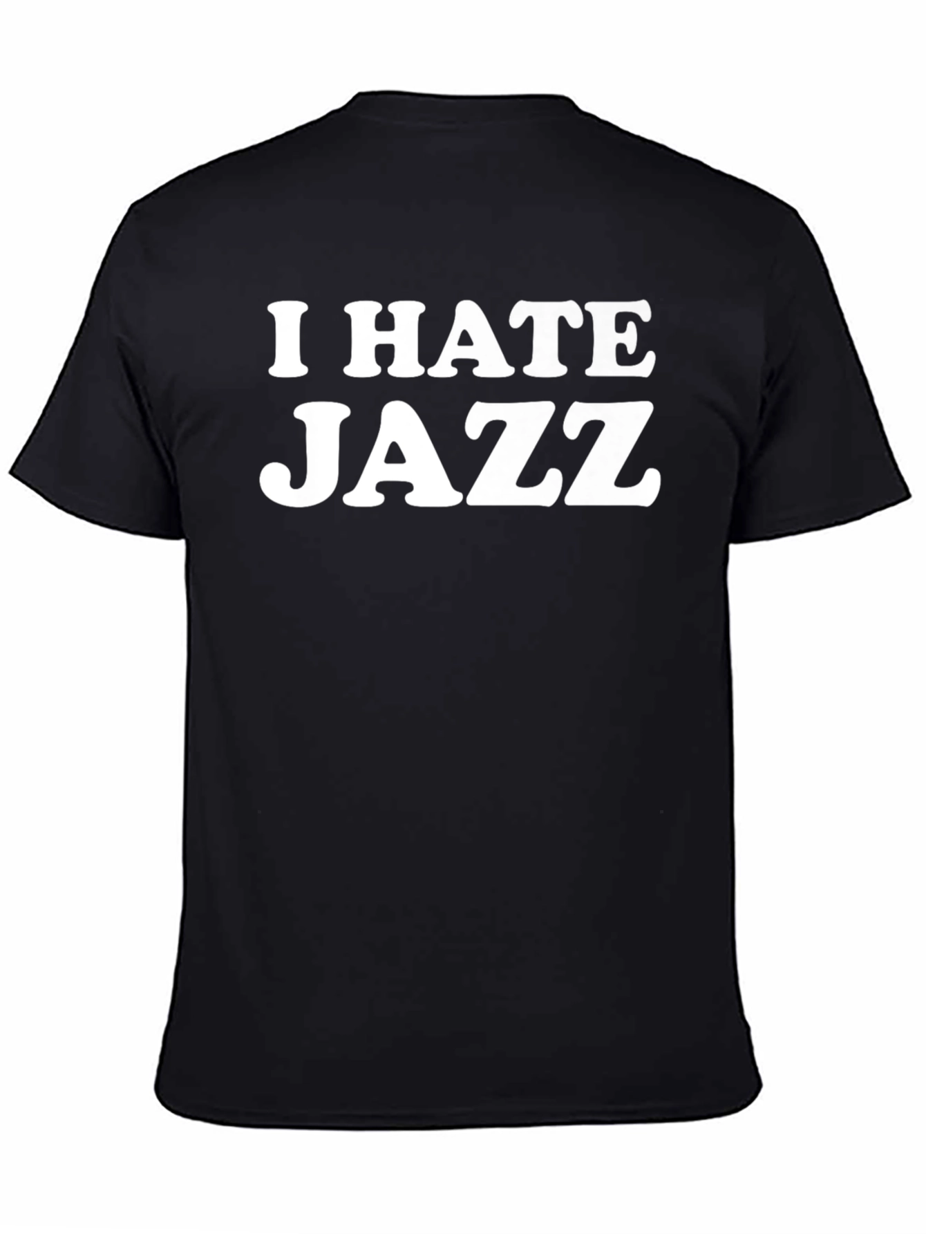 Black I Hate Jazz Graphic T-Shirt - Bold Statement Tee view 4