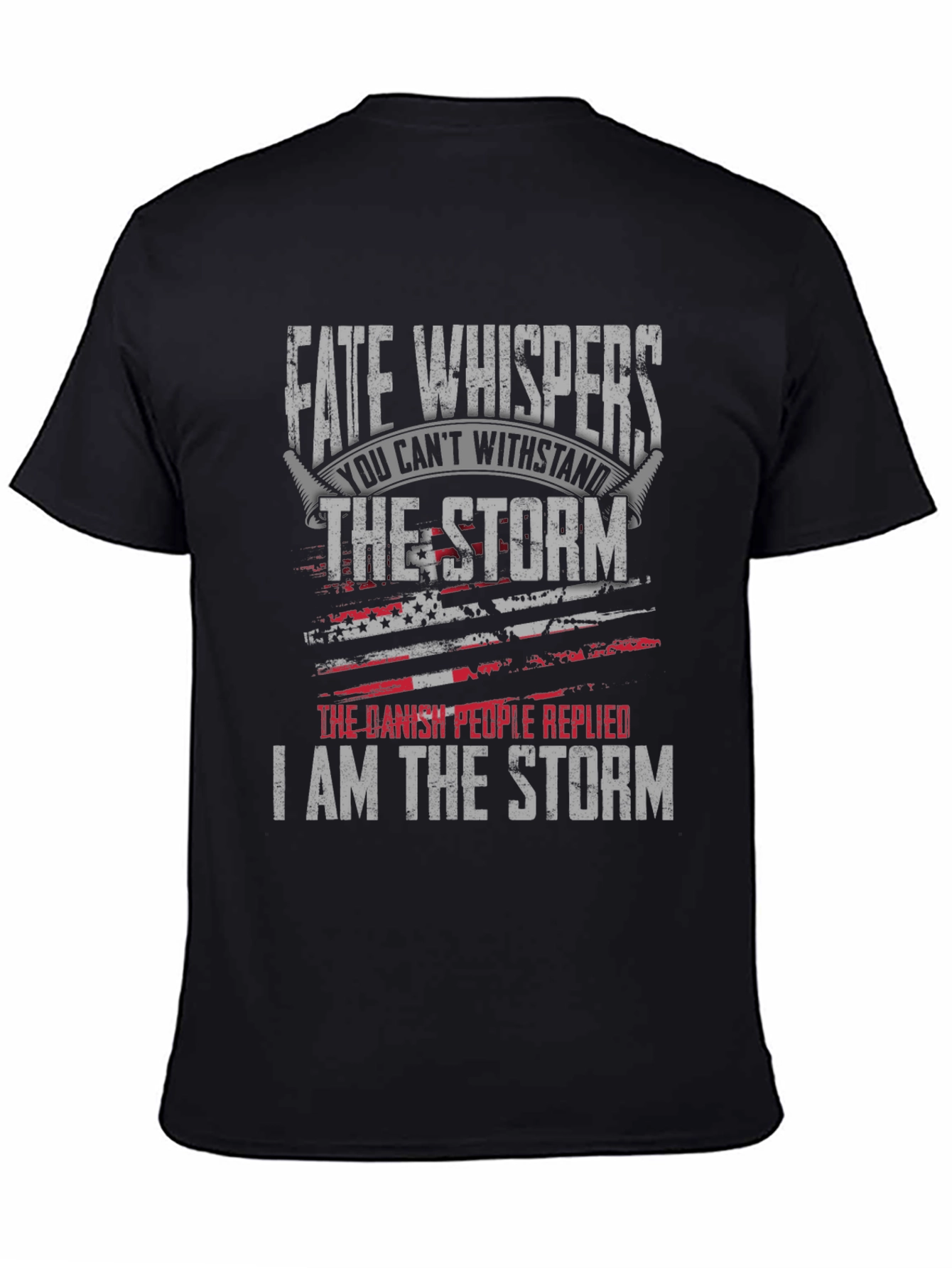 Black Fate Whispers Storm T-Shirt view 4
