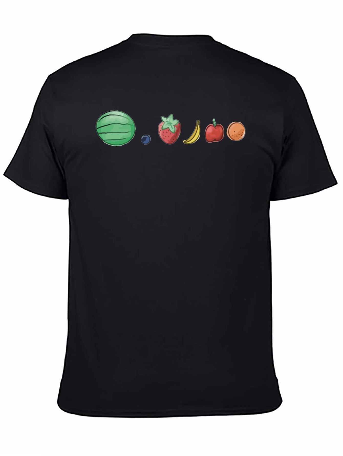 Black Fruit Lineup Black T-Shirt view 4