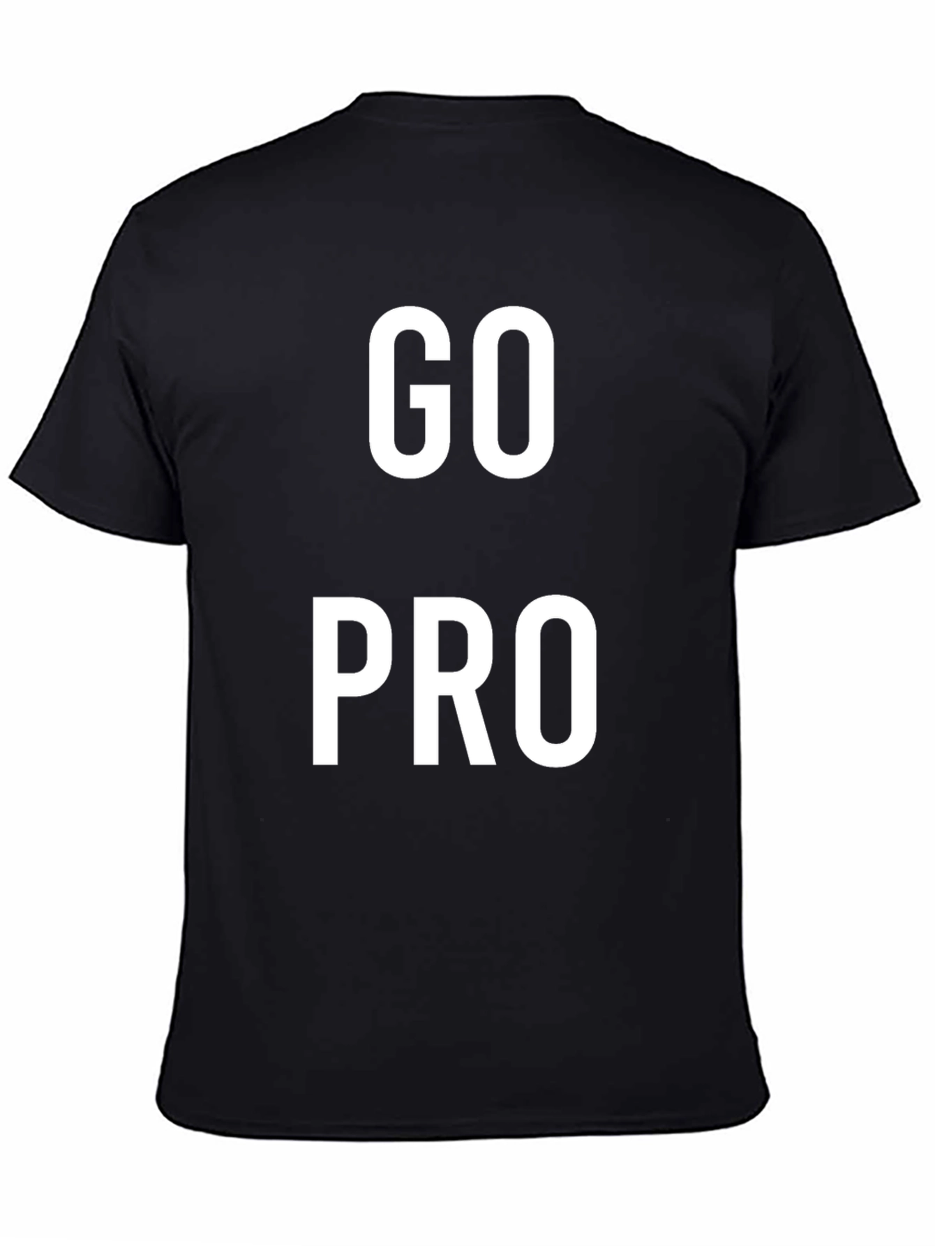Black Go Pro Black Graphic Tee for Active Lifestyle view 4