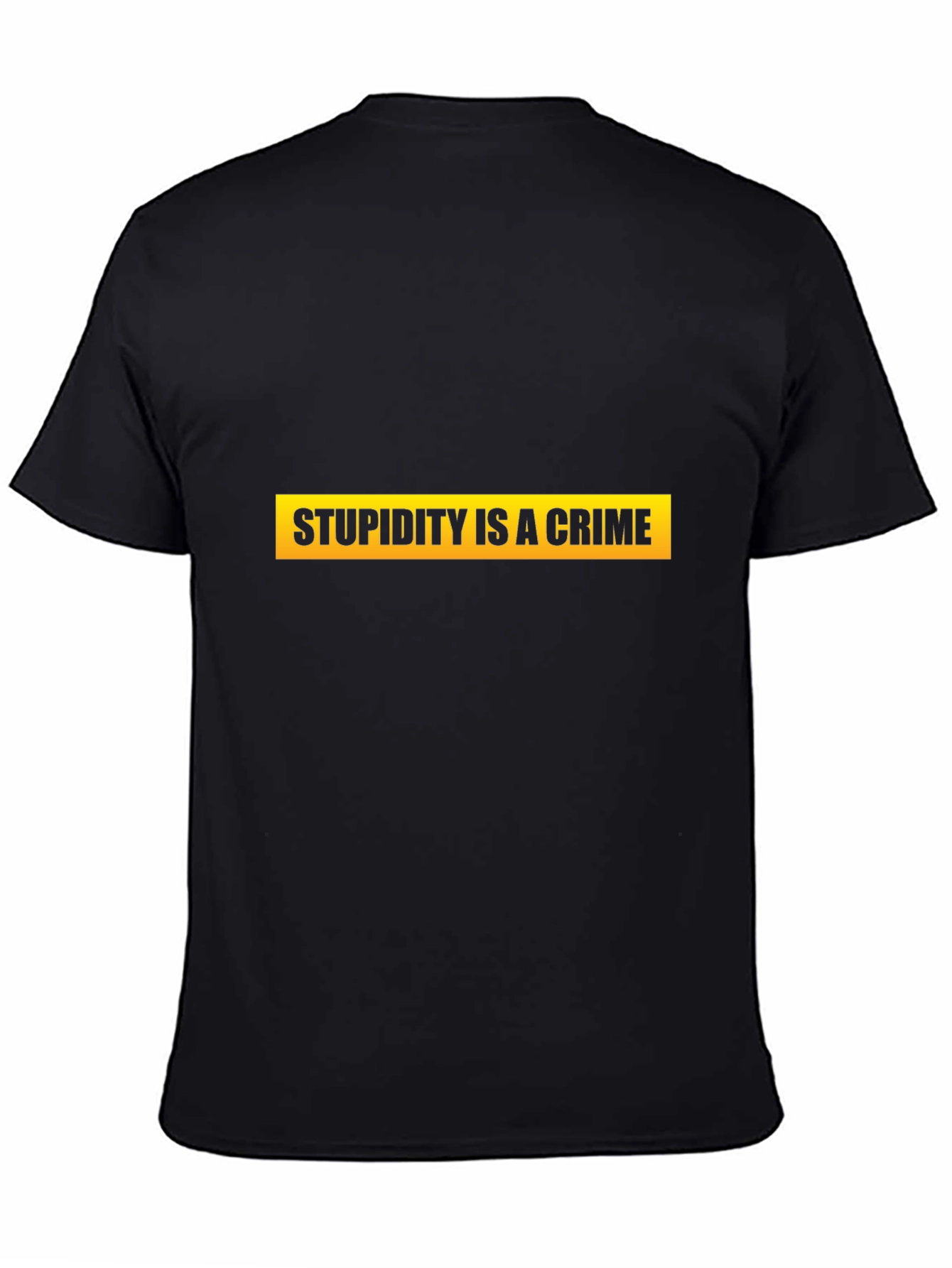 Black Stupidity is a Crime Graphic Tee - Black view 4