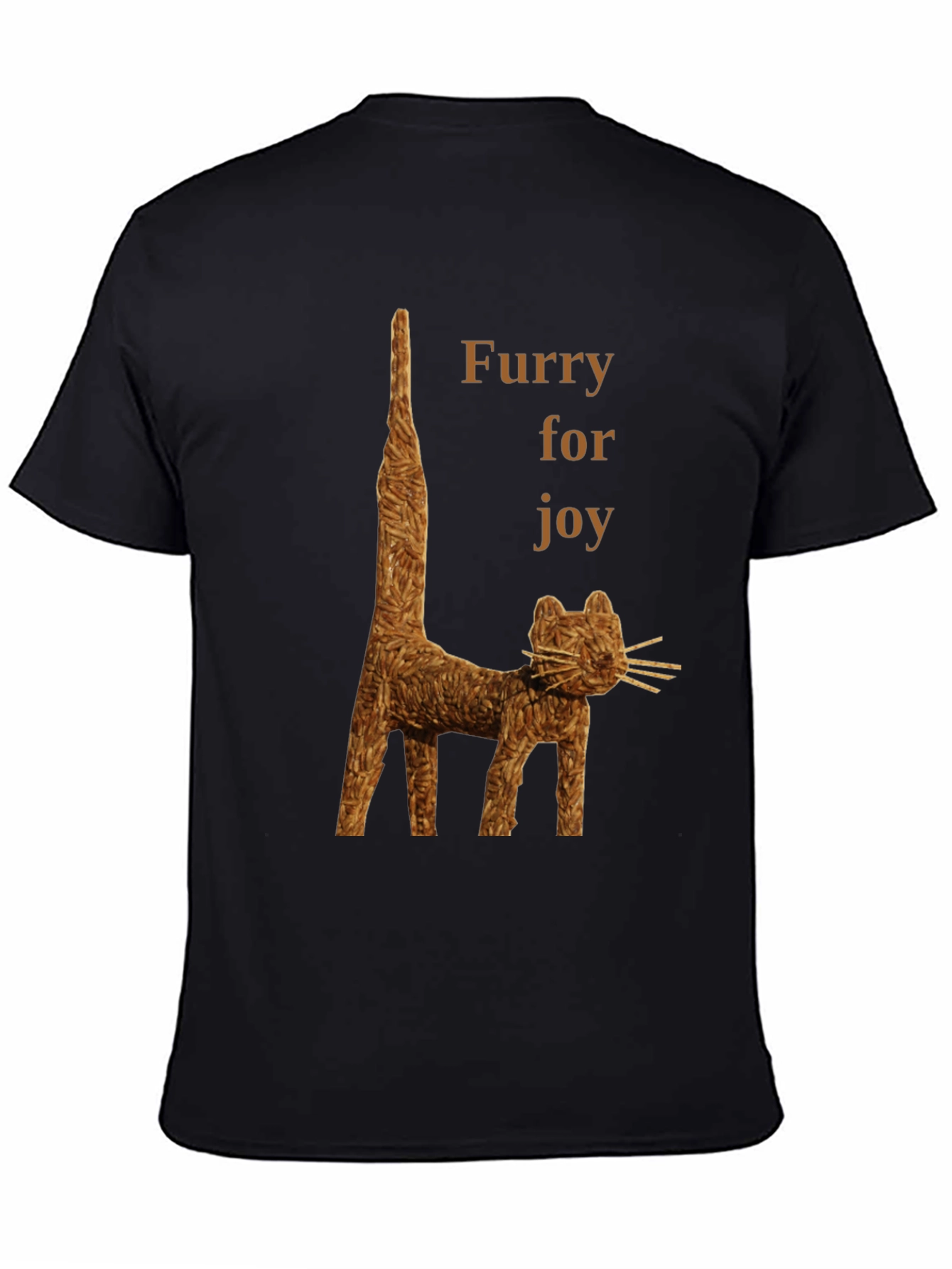 Black Furry for Joy T-shirt view 4