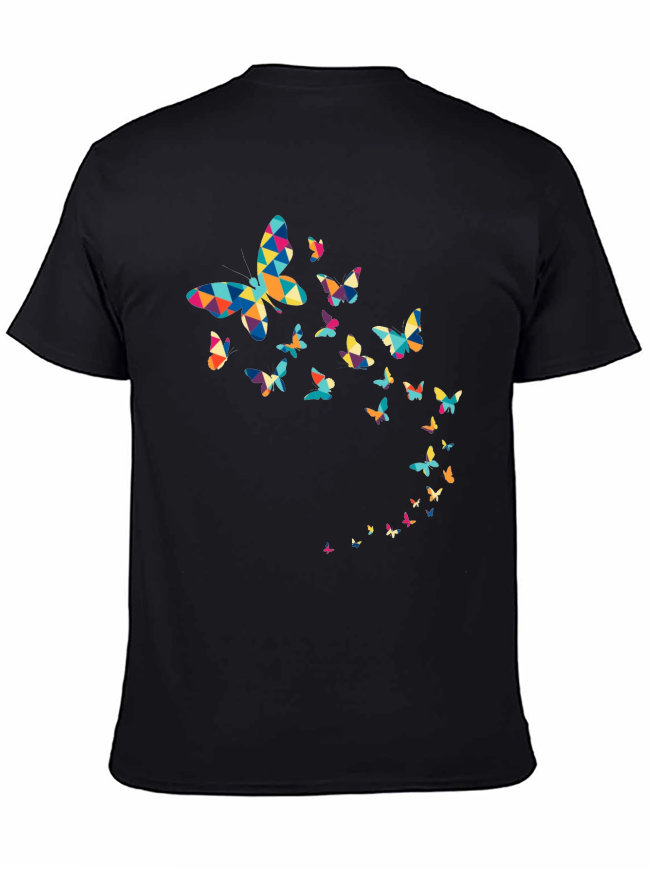 Black Butterfly Graphic Black T-Shirt view 4