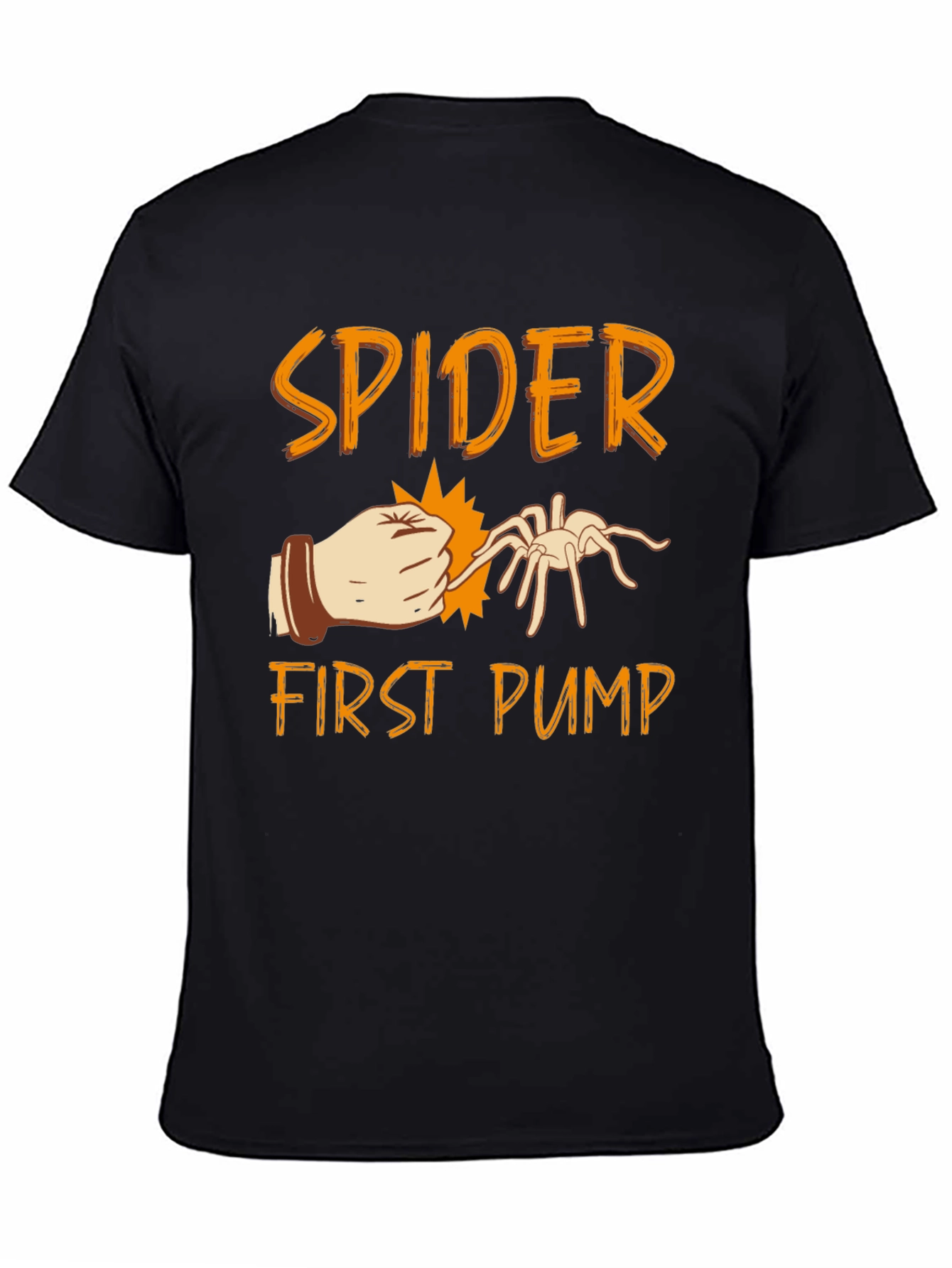 Black Spider First Pump Black Graphic T-Shirt view 4