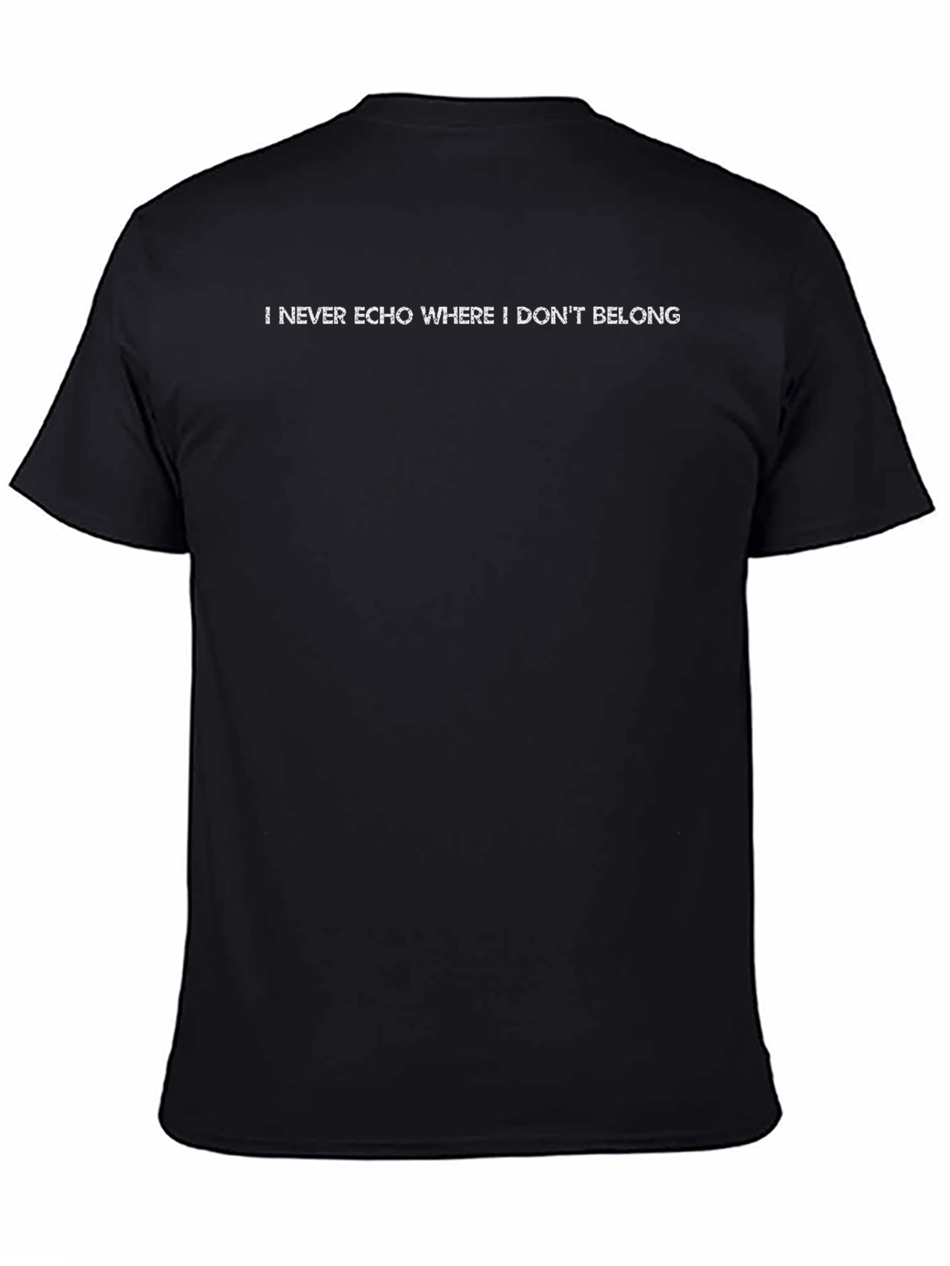 Black I Never Echo Black T-Shirt view 4